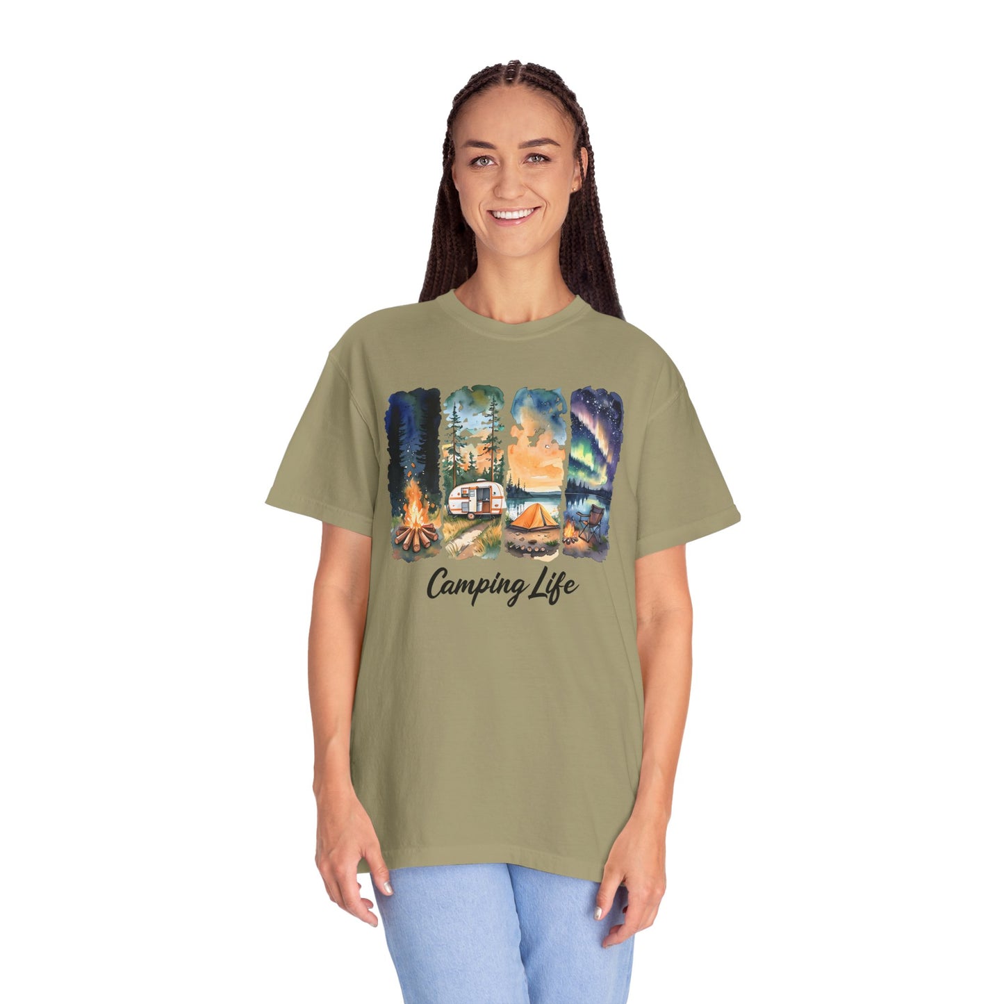 Camping Life Unisex Garment-Dyed T-Shirt