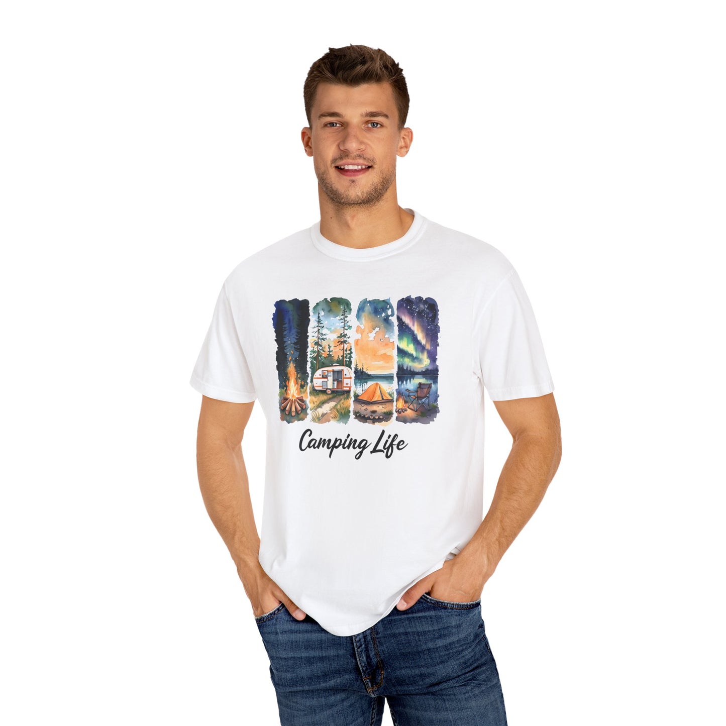 Camping Life Unisex Garment-Dyed T-Shirt
