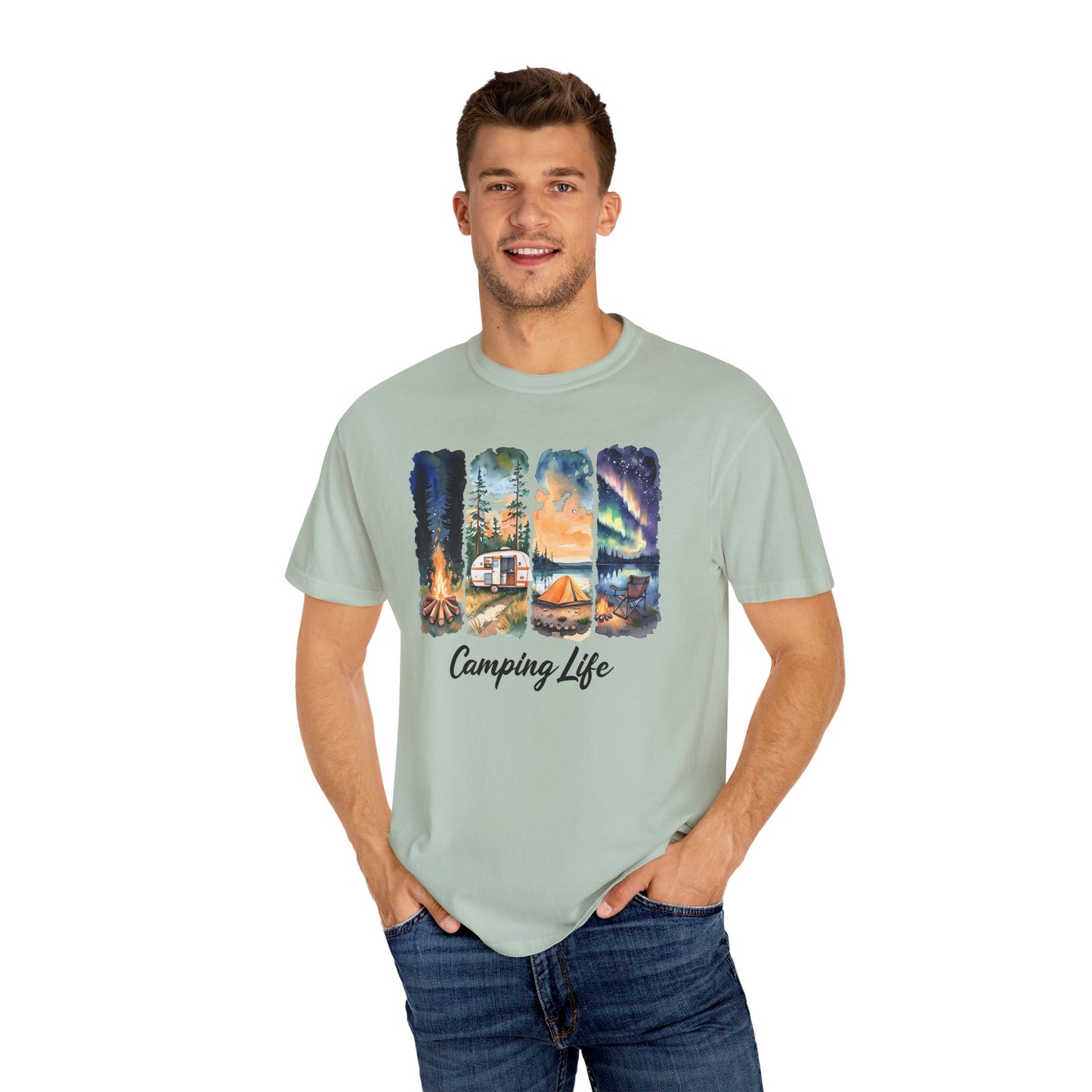 Camping Life Unisex Garment-Dyed T-Shirt