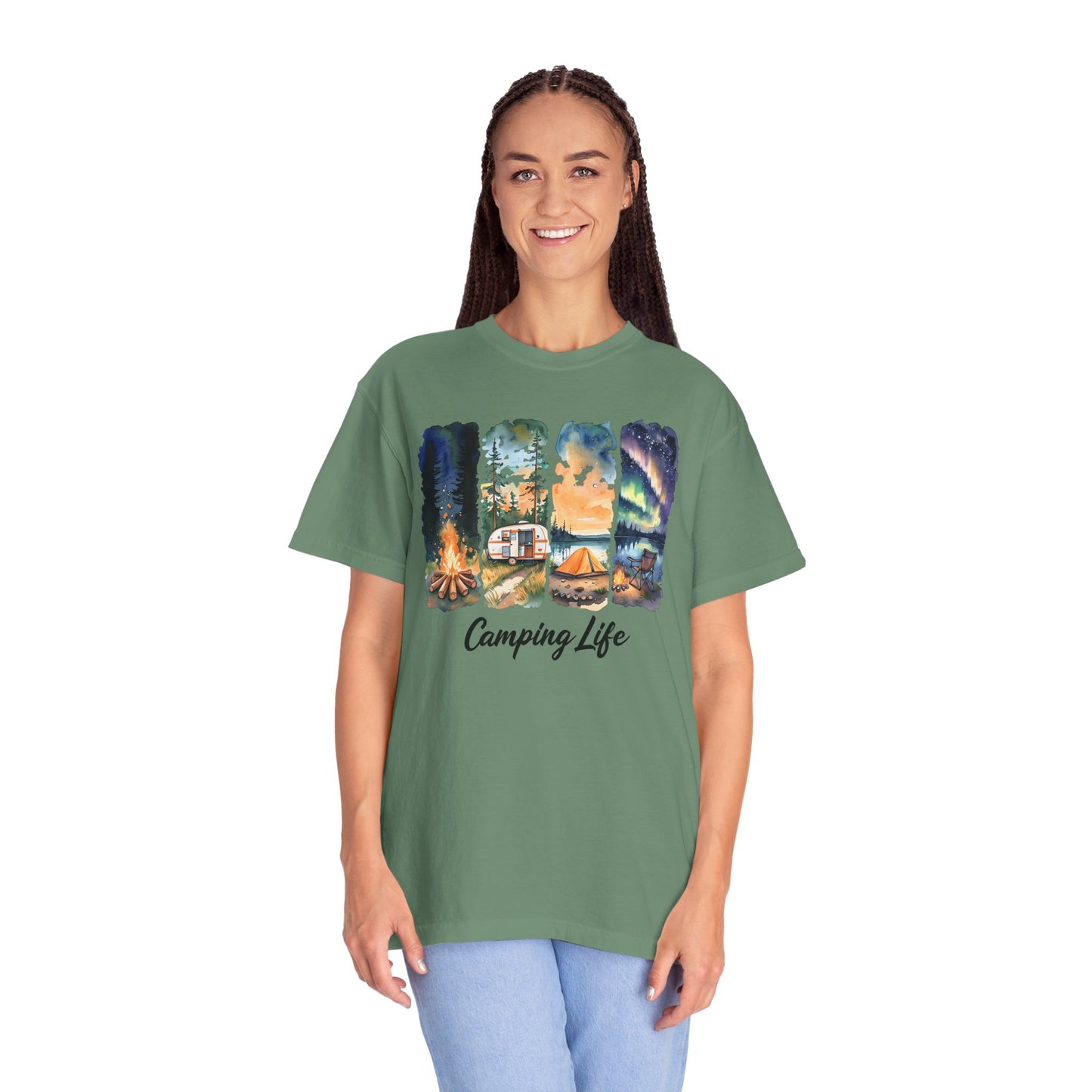 Camping Life Unisex Garment-Dyed T-Shirt