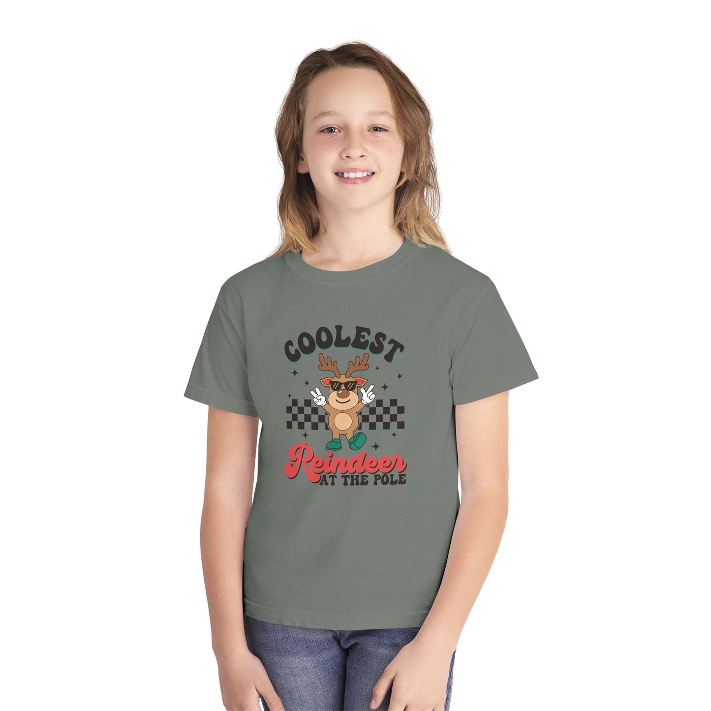 Coolest Reindeer Youth Midweight T-Shirt