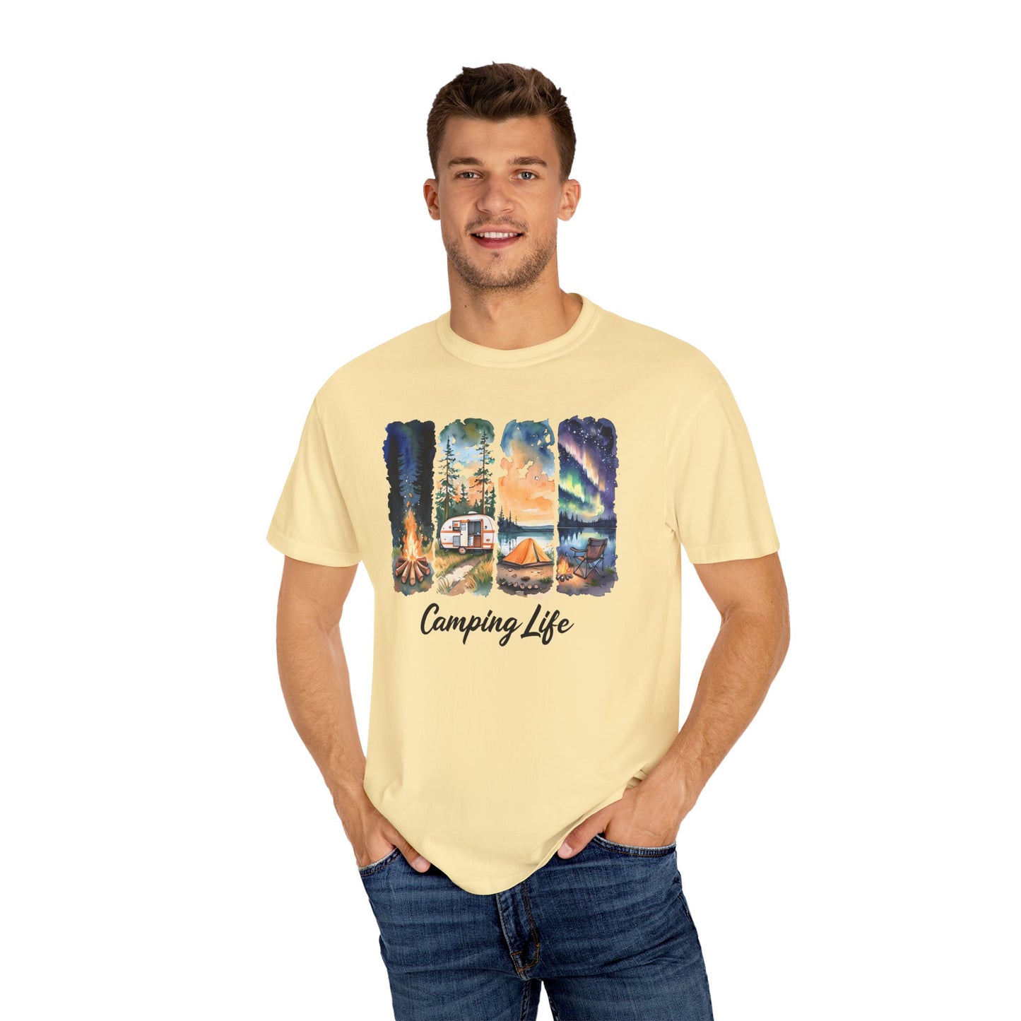 Camping Life Unisex Garment-Dyed T-Shirt