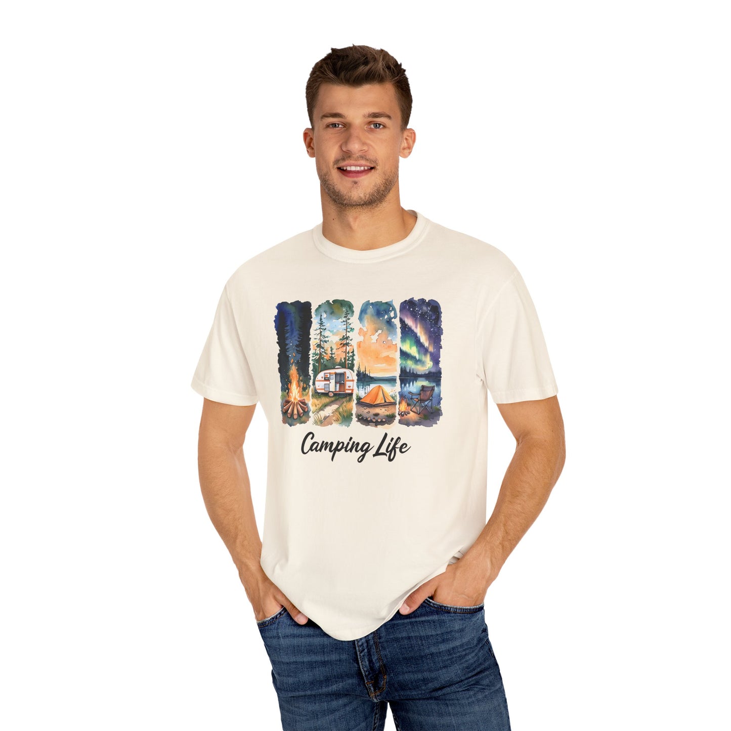 Camping Life Unisex Garment-Dyed T-Shirt