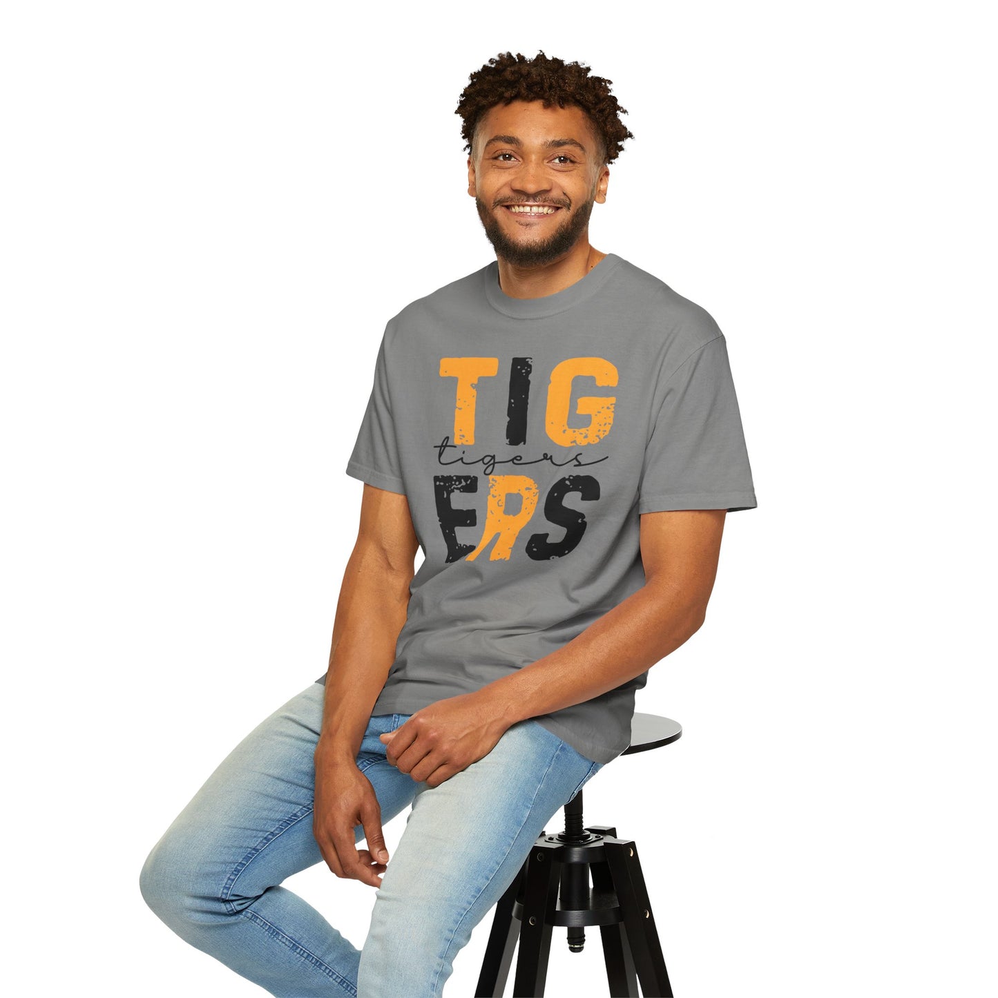 Tigers Graphic Unisex Garment-Dyed T-Shirt