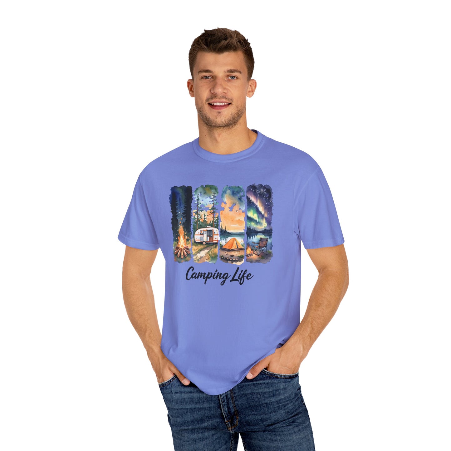 Camping Life Unisex Garment-Dyed T-Shirt
