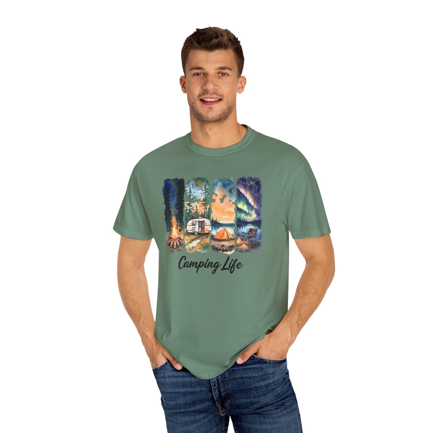 Camping Life Unisex Garment-Dyed T-Shirt