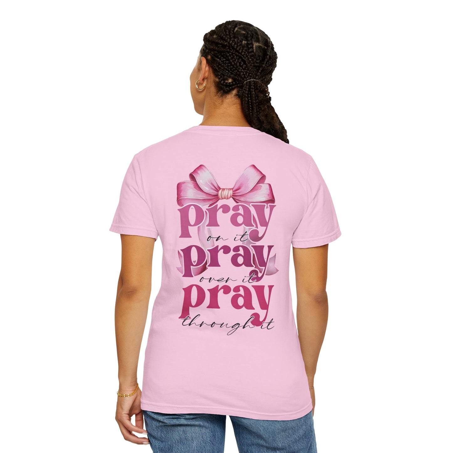 Faith-Inspired Pray Bow Graphic Unisex T-Shirt