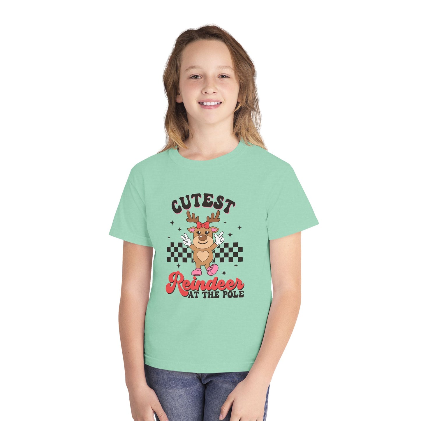 Cutest Reindeer Youth Midweight T-Shirt