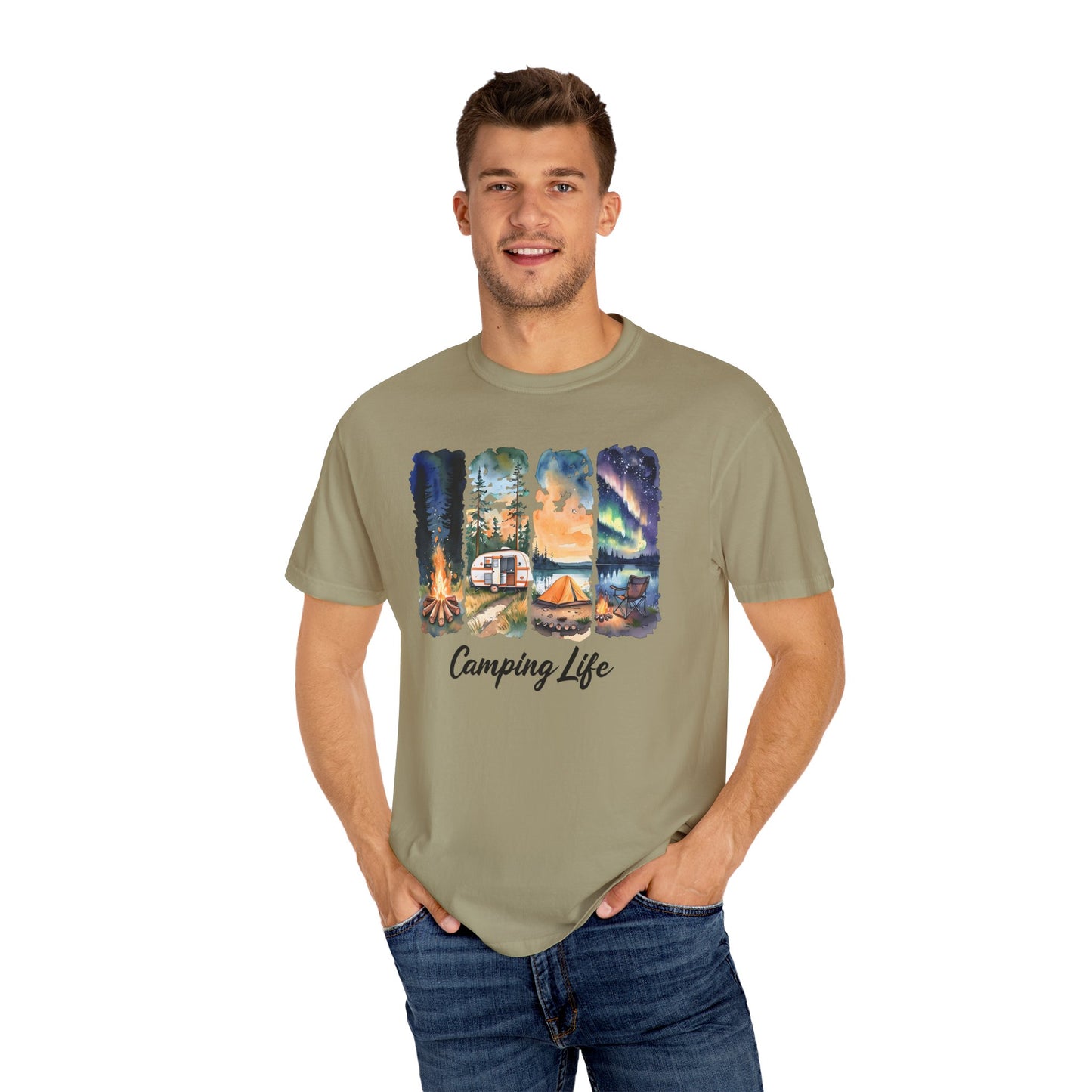 Camping Life Unisex Garment-Dyed T-Shirt