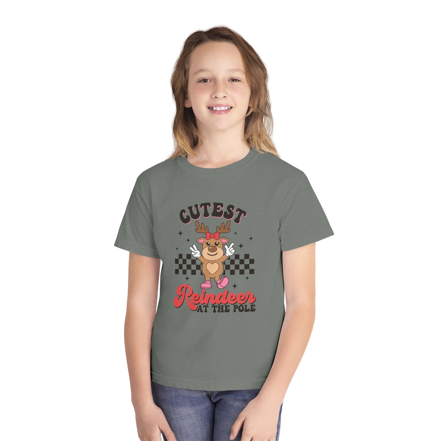 Cutest Reindeer Youth Midweight T-Shirt