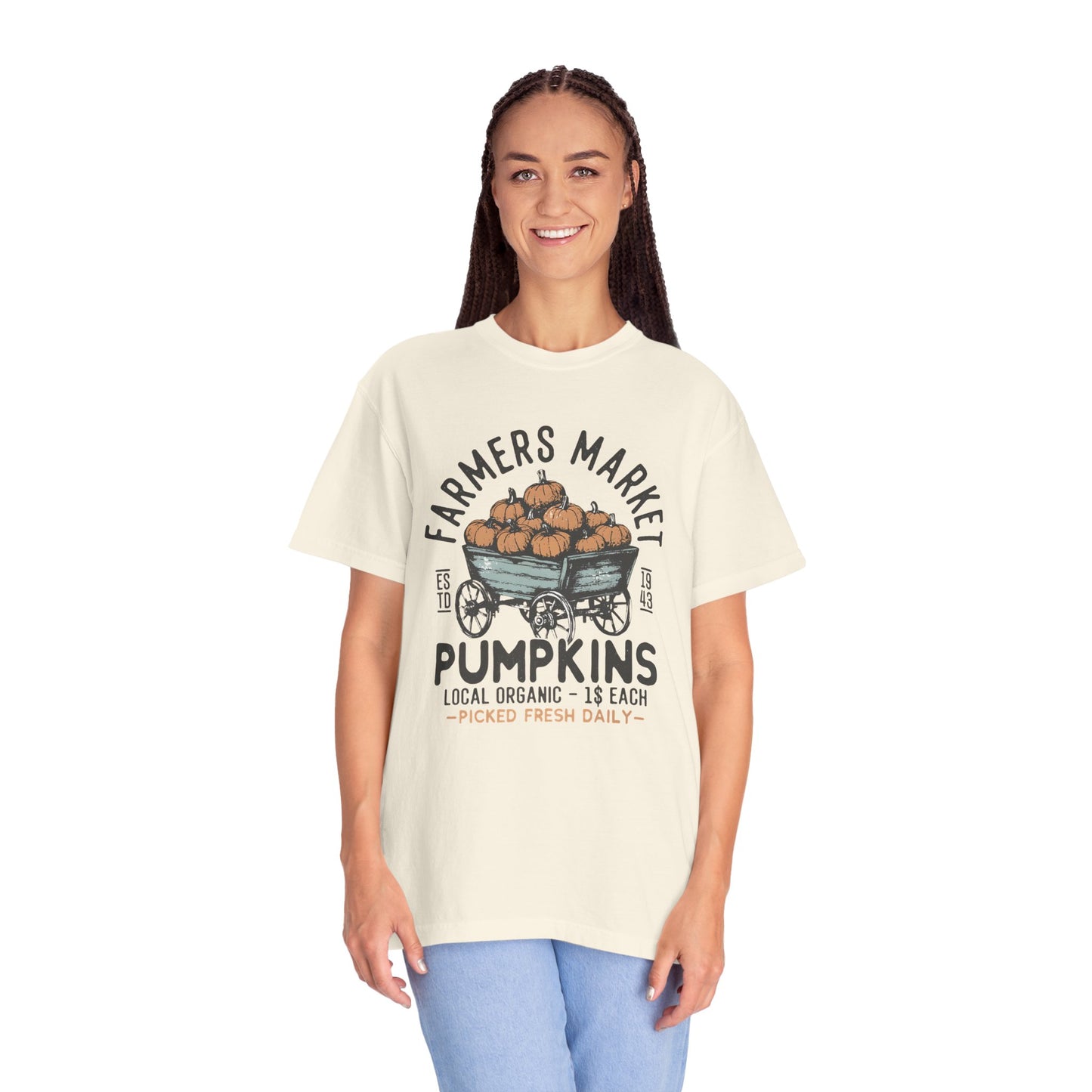 Farmers Market Pumpkin Graphic Unisex T-Shirt