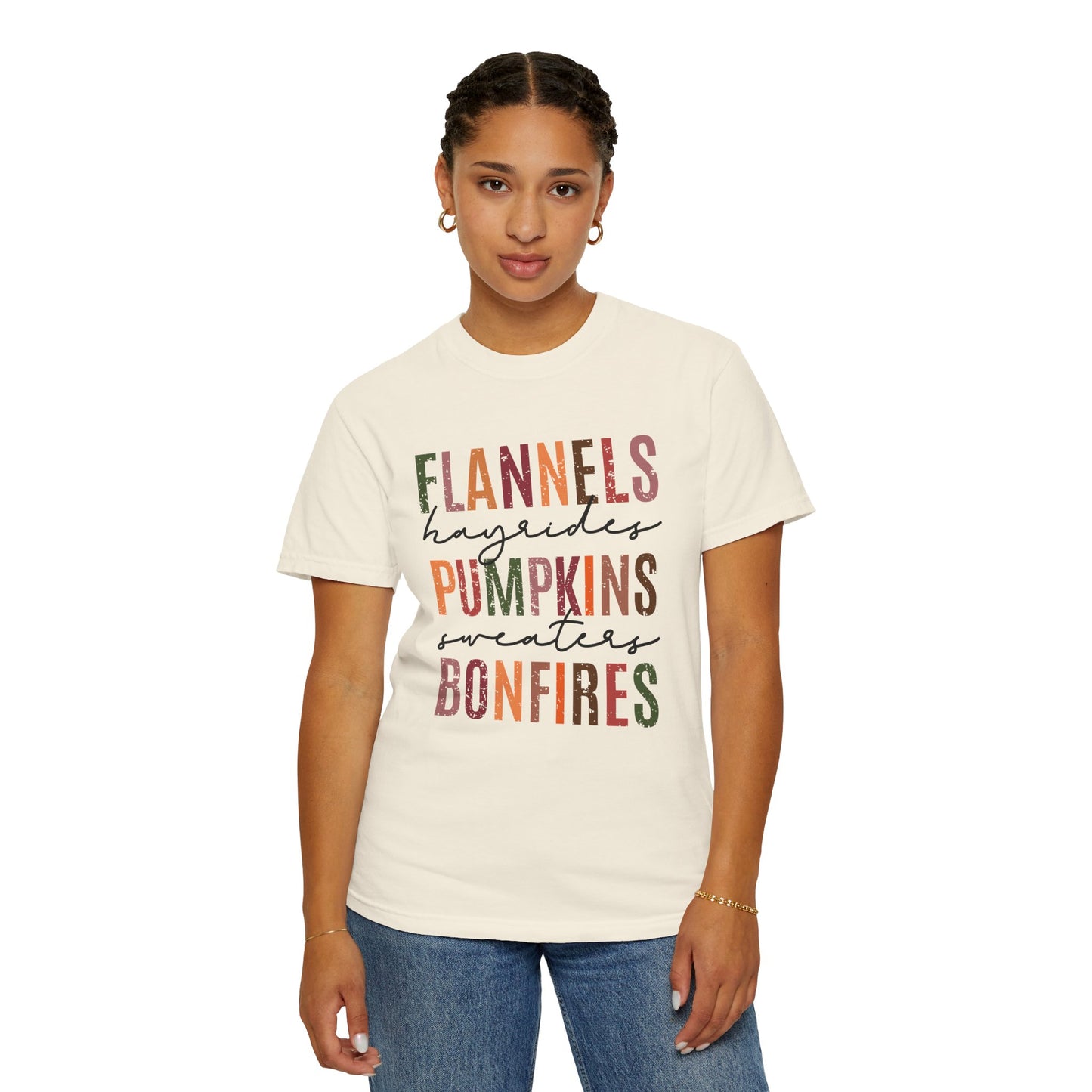Flannels, Pumpkins, Sweaters & Bonfires Unisex T-Shirt