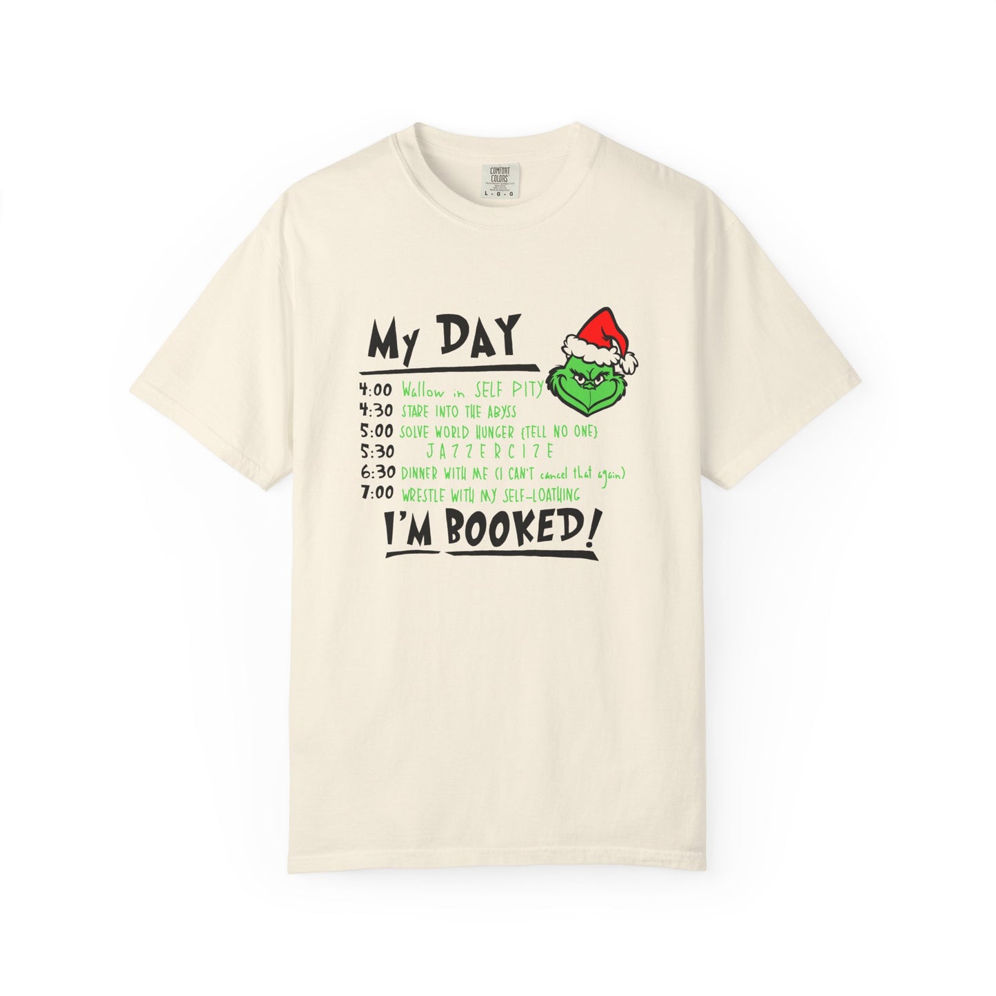 Festive Grinch Unisex T-Shirt with Holiday Schedule
