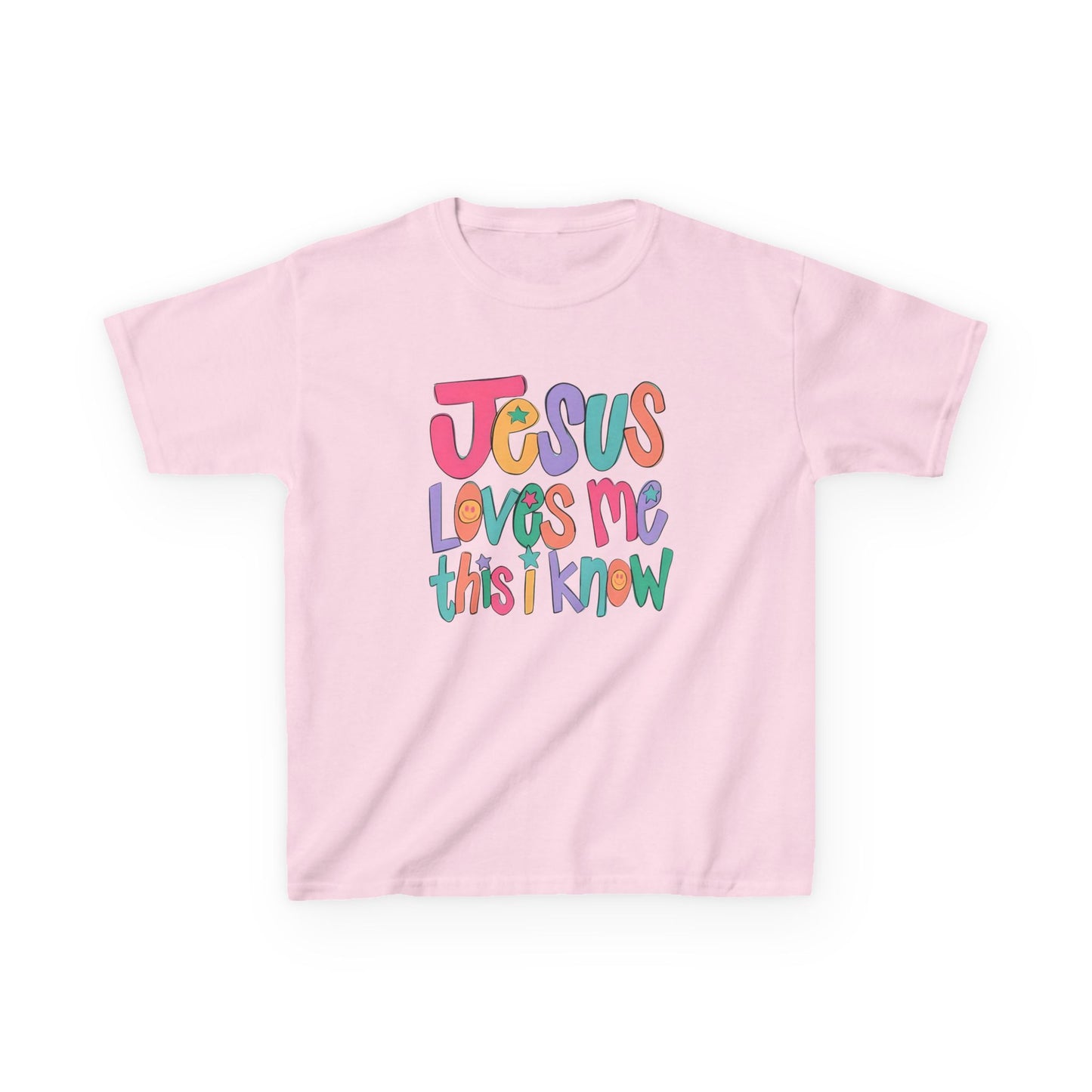 Faith-Inspired 'Jesus Loves Me' Graphic Youth Unisex T-Shirt
