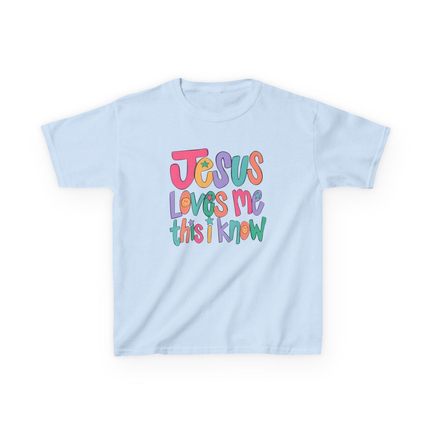 Faith-Inspired 'Jesus Loves Me' Graphic Youth Unisex T-Shirt