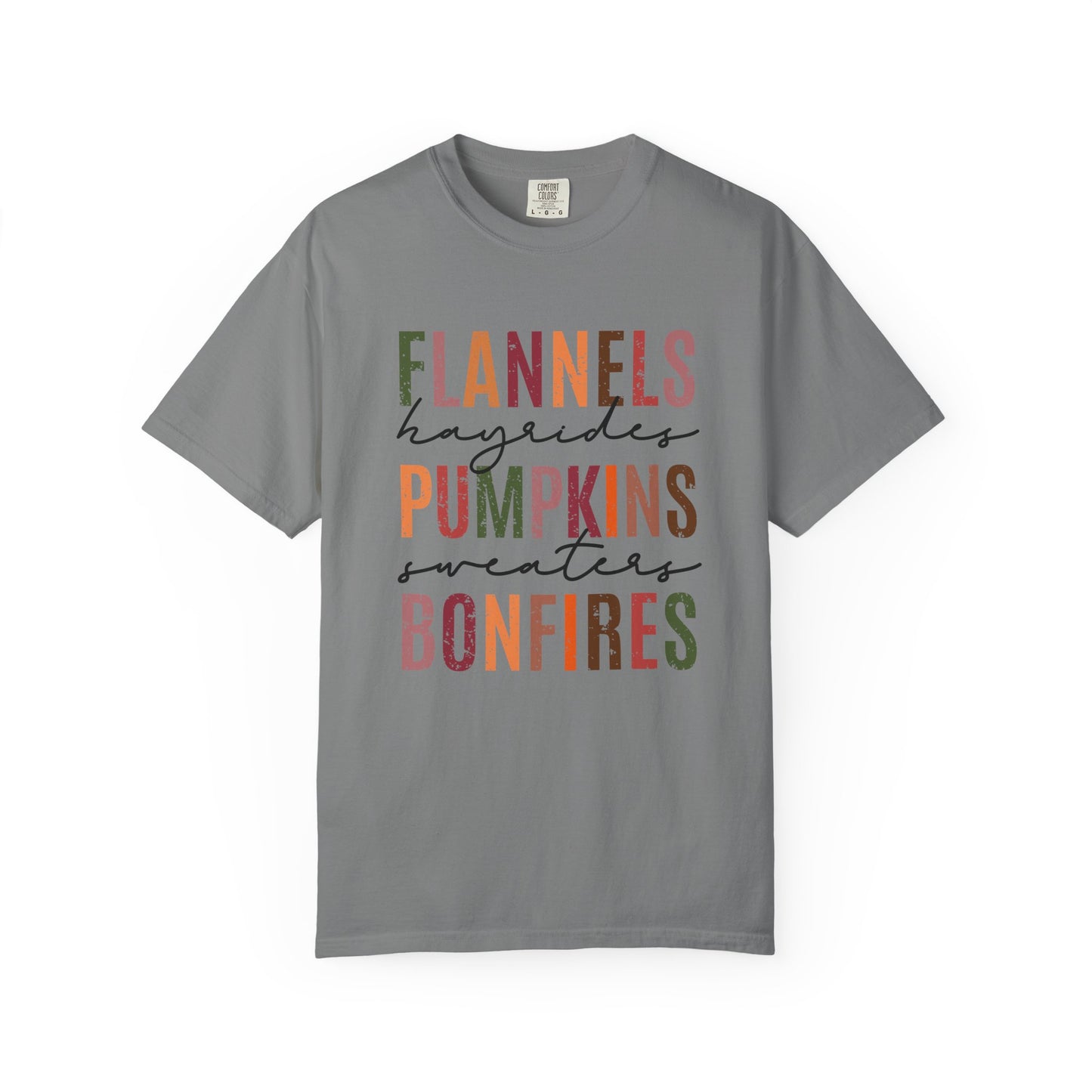 Flannels, Pumpkins, Sweaters & Bonfires Unisex T-Shirt