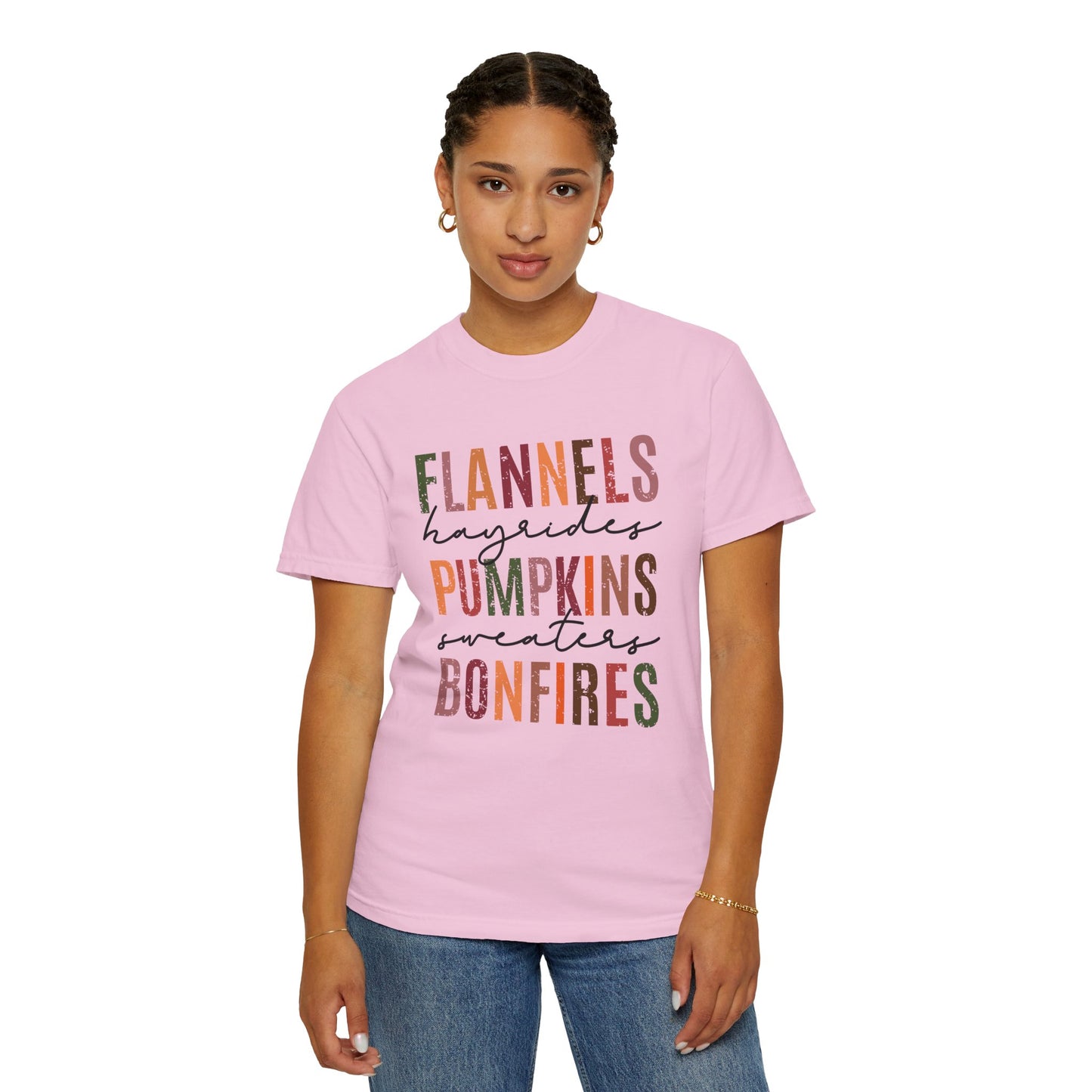 Flannels, Pumpkins, Sweaters & Bonfires Unisex T-Shirt