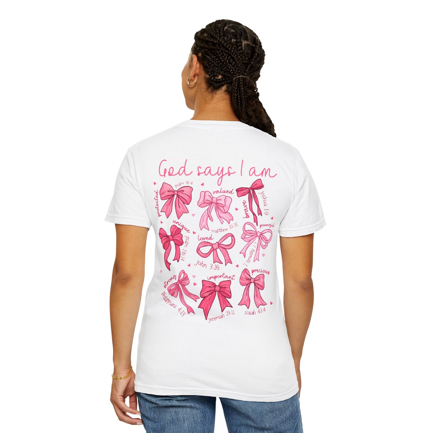 Faith-Inspired Belted Bow Graphic Unisex T-Shirt