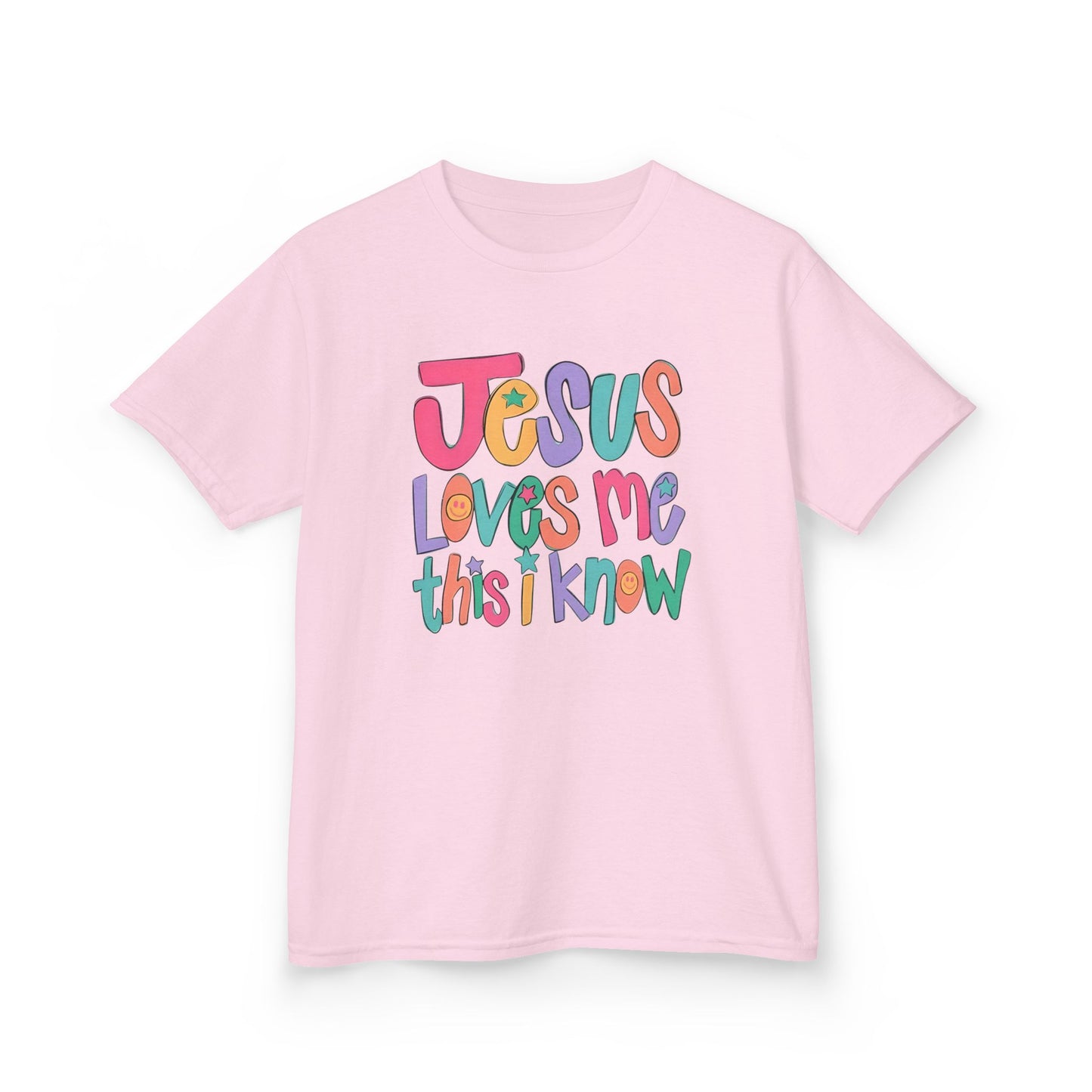 Faith-Inspired 'Jesus Loves Me' Graphic Youth Unisex T-Shirt
