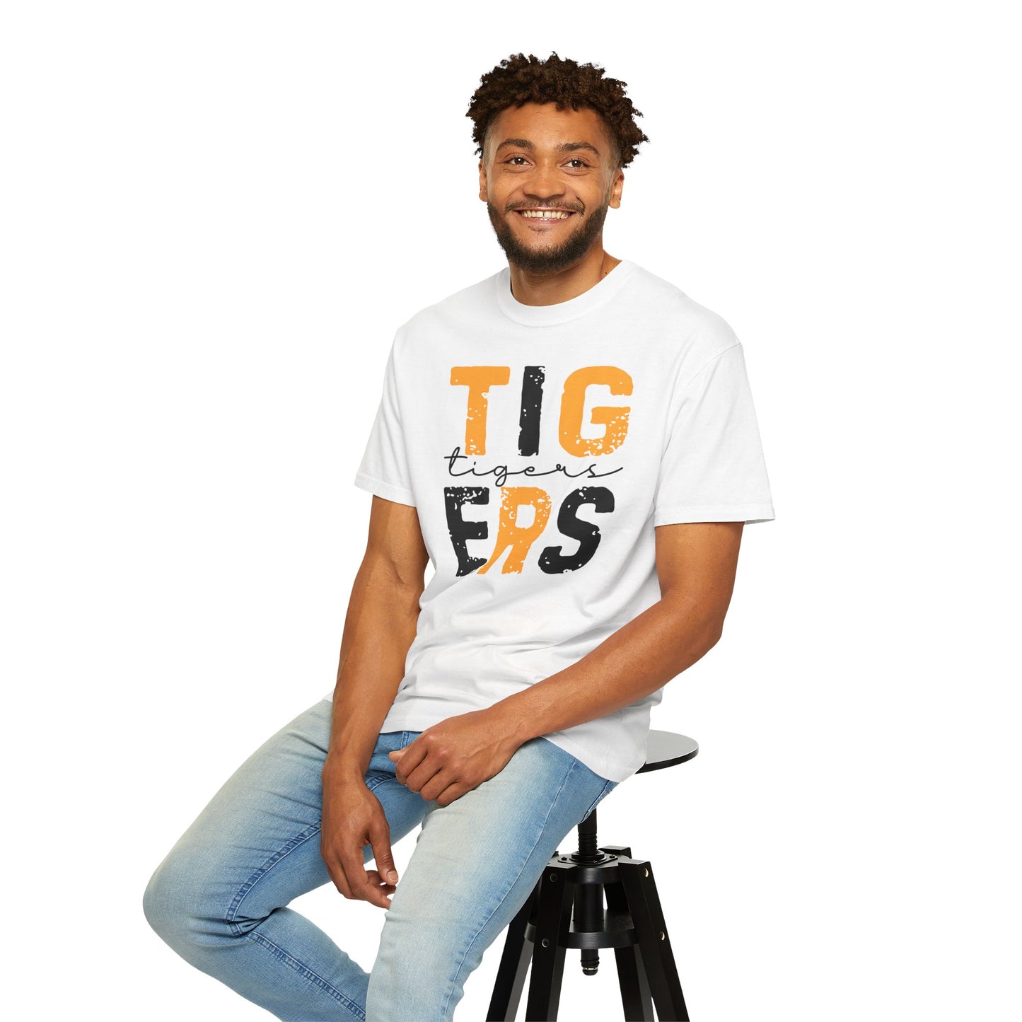 Tigers Graphic Unisex Garment-Dyed T-Shirt