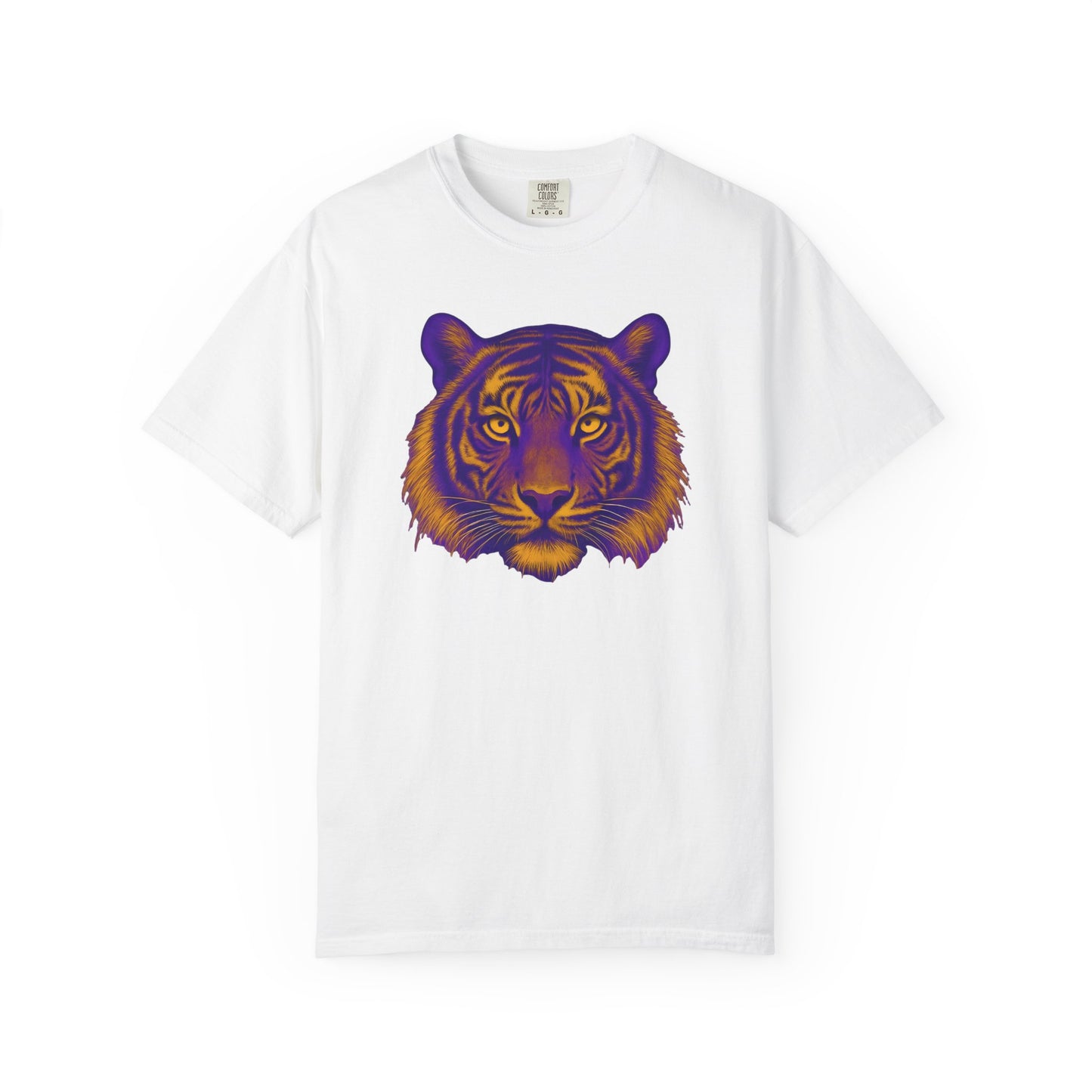 Purple and Gold Tiger Graphic Unisex T-Shirt