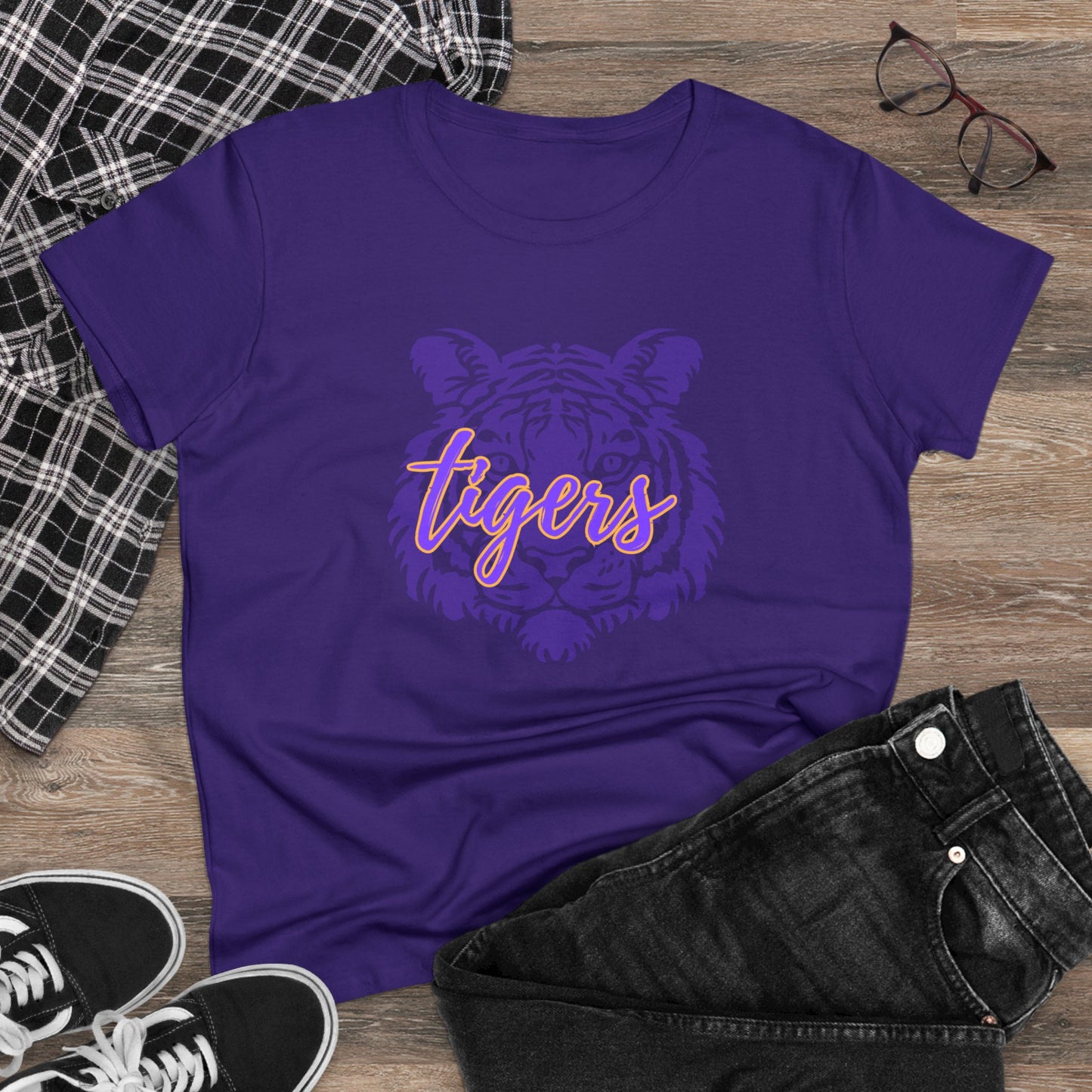 Tigers Women's Midweight Cotton Tee