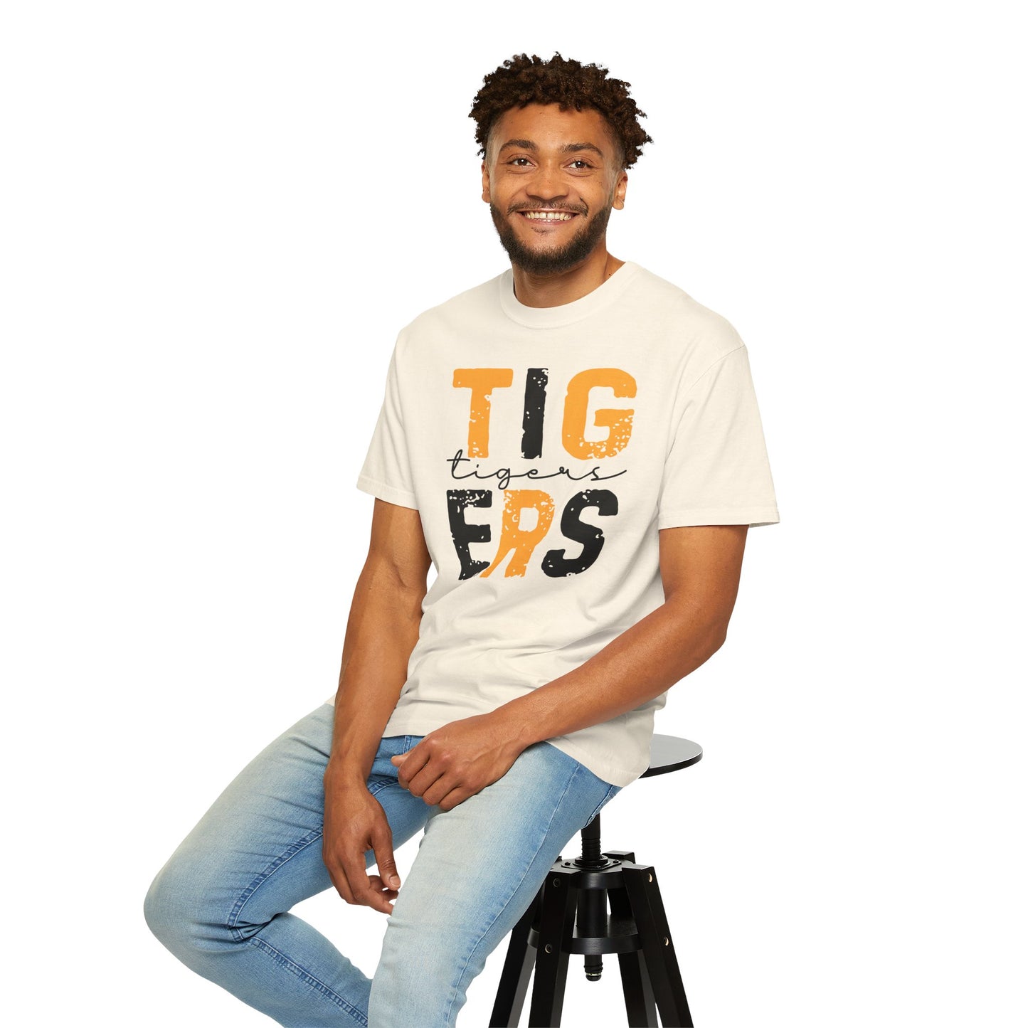 Tigers Graphic Unisex Garment-Dyed T-Shirt