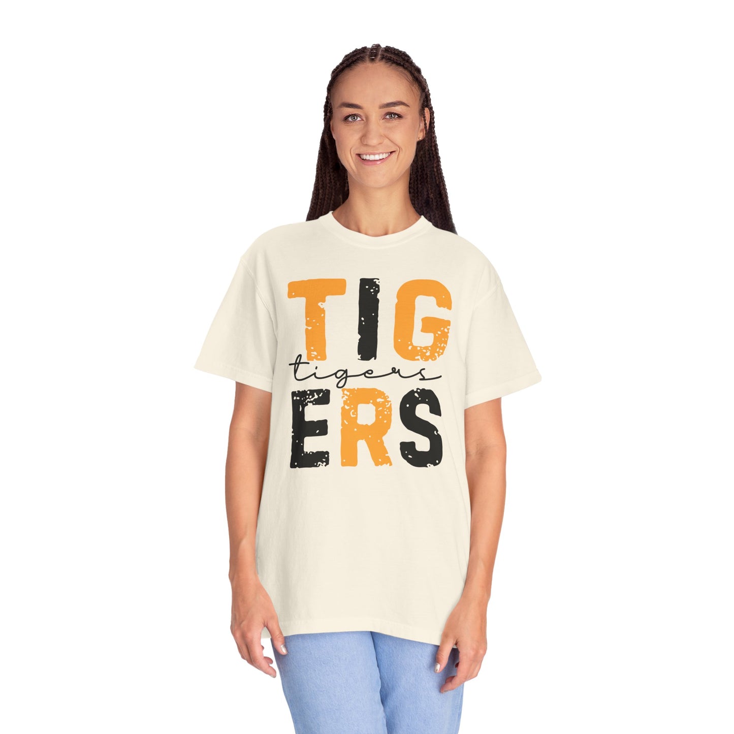 Tigers Graphic Unisex Garment-Dyed T-Shirt