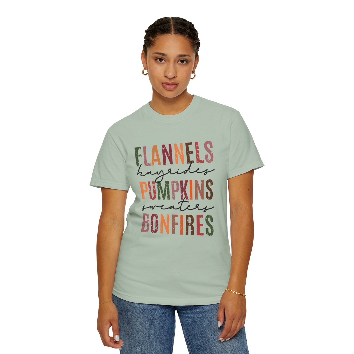 Flannels, Pumpkins, Sweaters & Bonfires Unisex T-Shirt