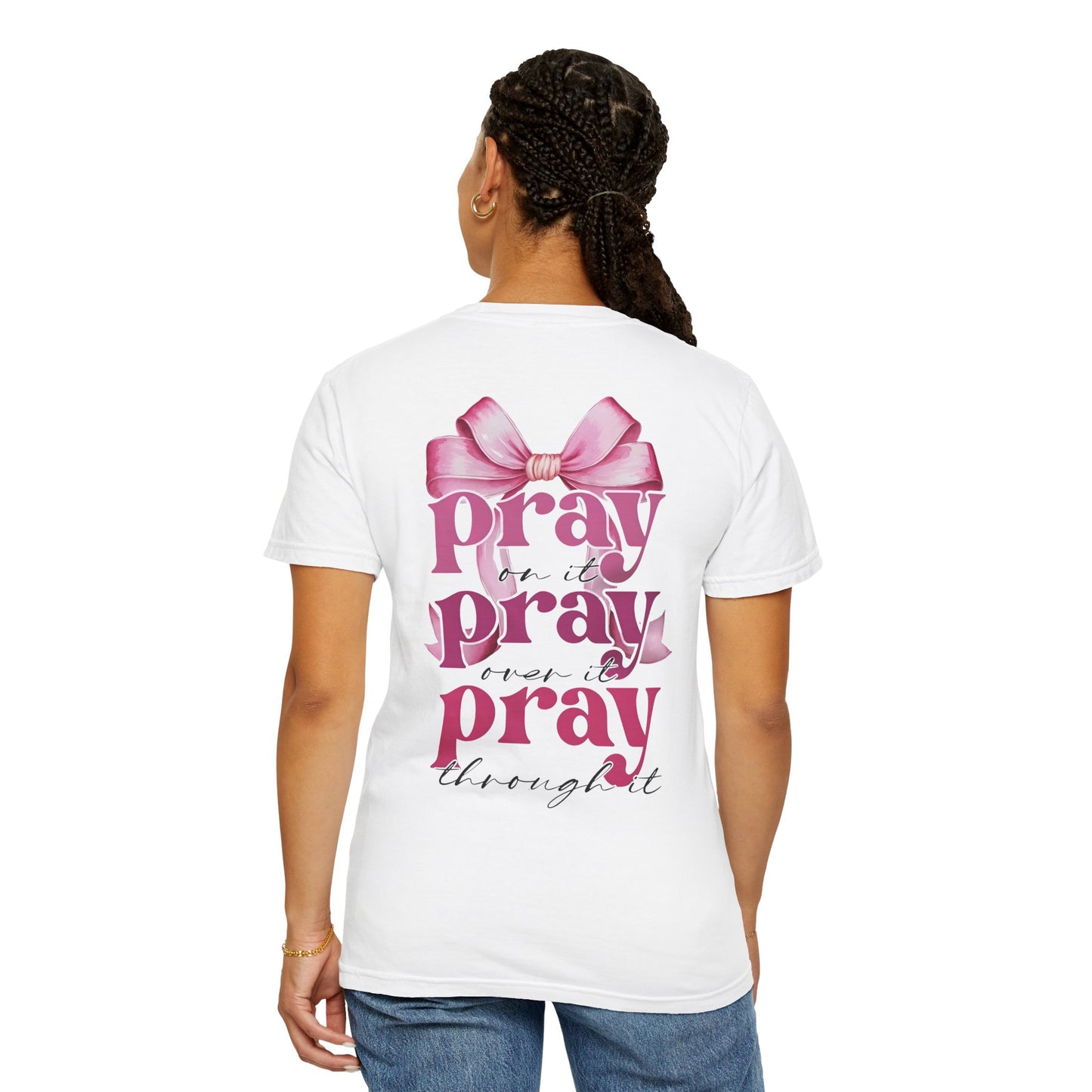 Faith-Inspired Pray Bow Graphic Unisex T-Shirt