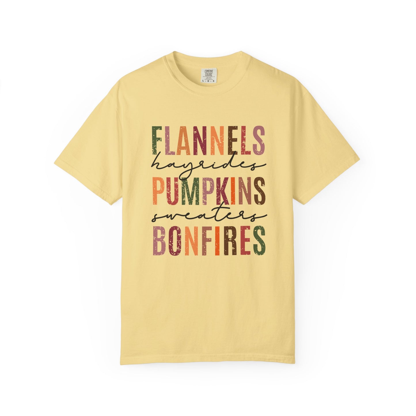 Flannels, Pumpkins, Sweaters & Bonfires Unisex T-Shirt