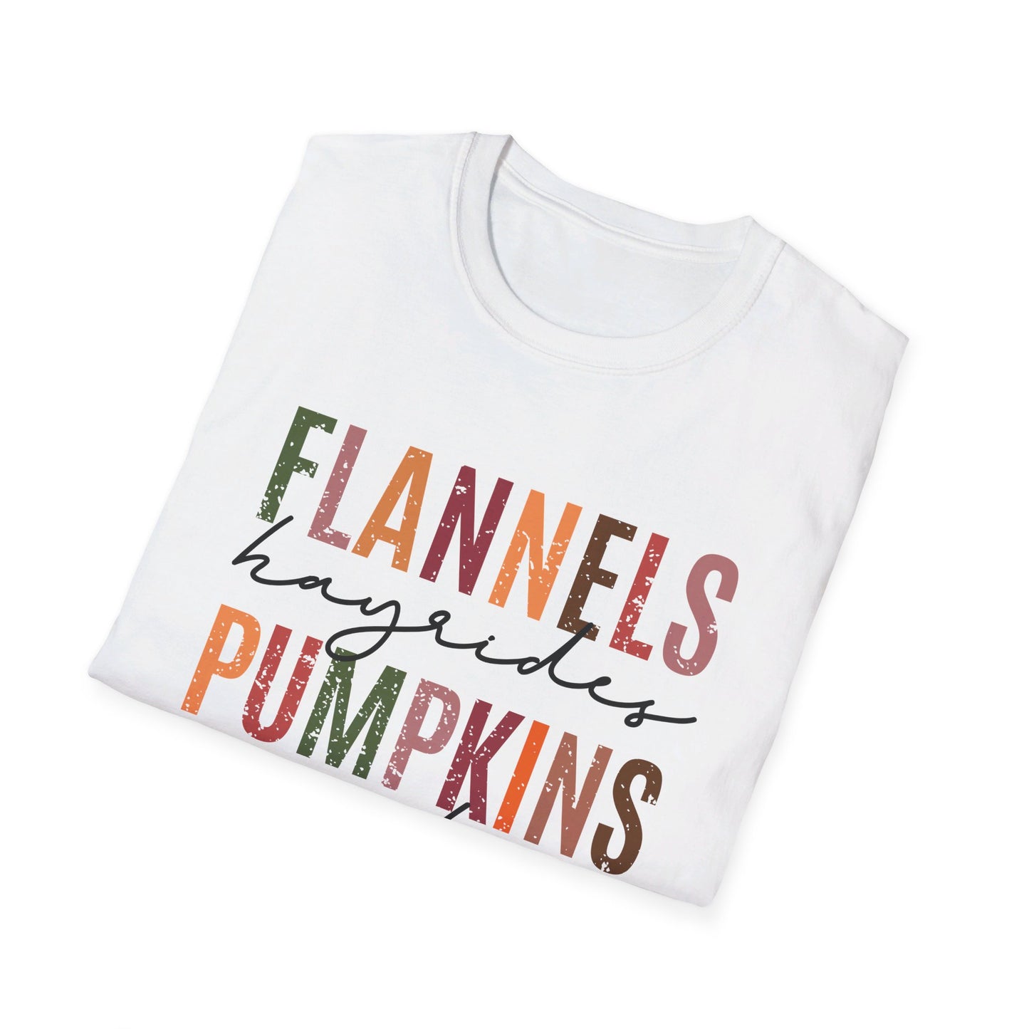 Flannels Pumpkins Bonfires Unisex Softstyle T-Shirt