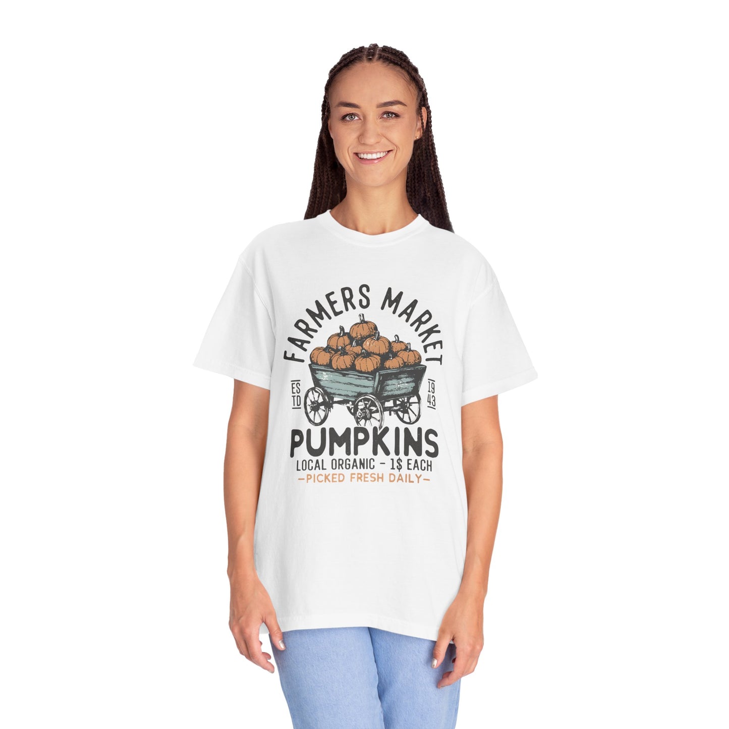 Farmers Market Pumpkin Graphic Unisex T-Shirt