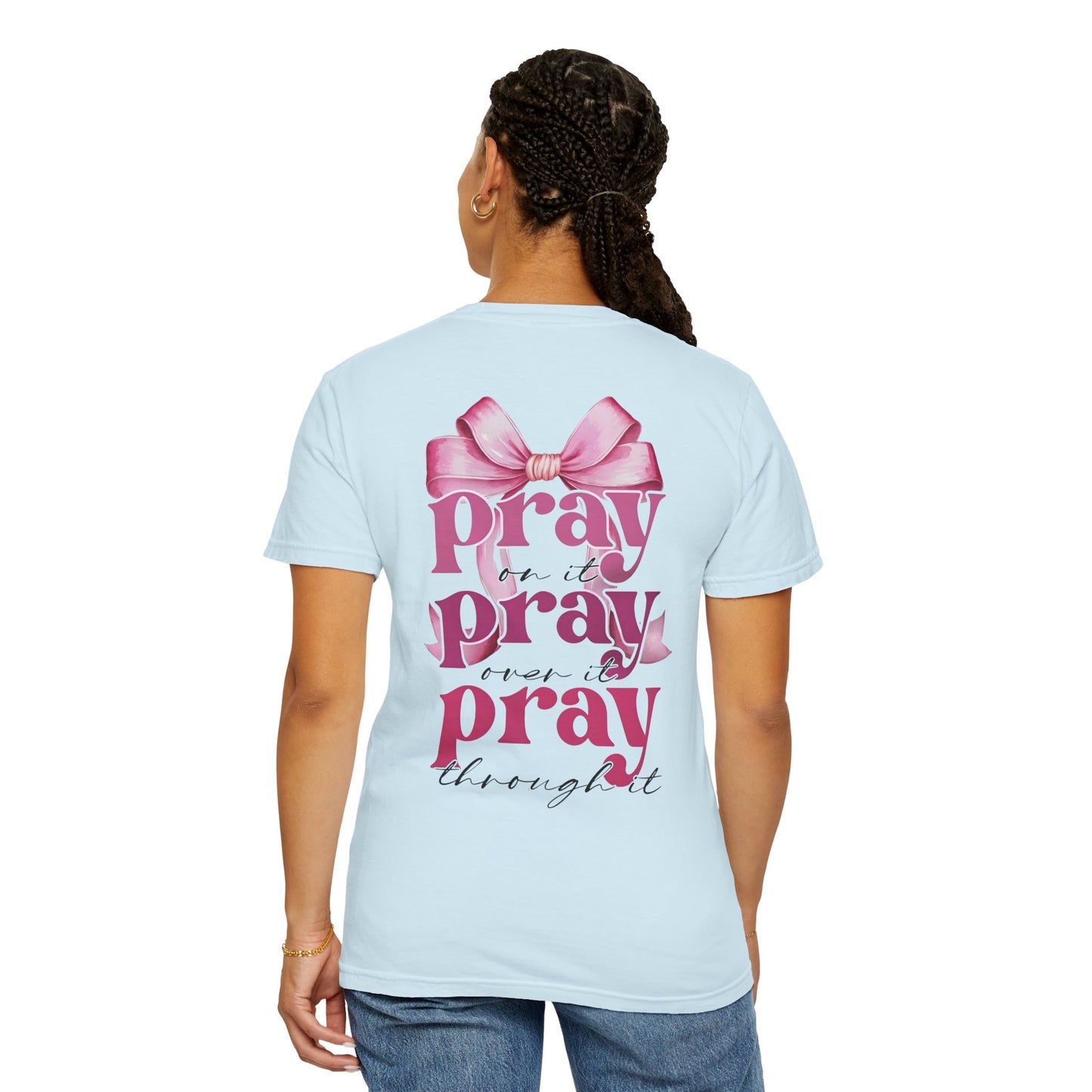 Faith-Inspired Pray Bow Graphic Unisex T-Shirt