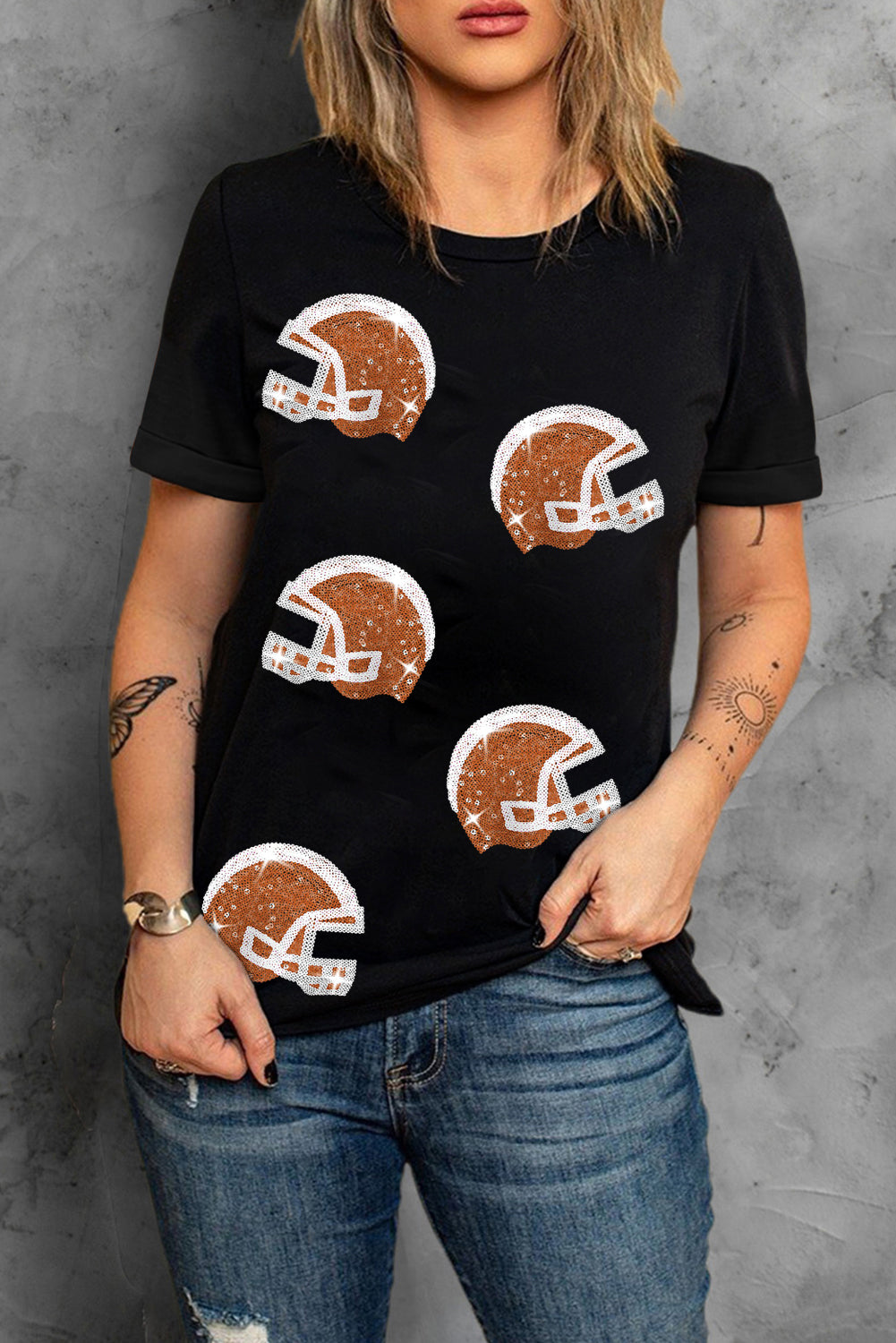 Womens Gameday Helmet Graphic T-Shirt