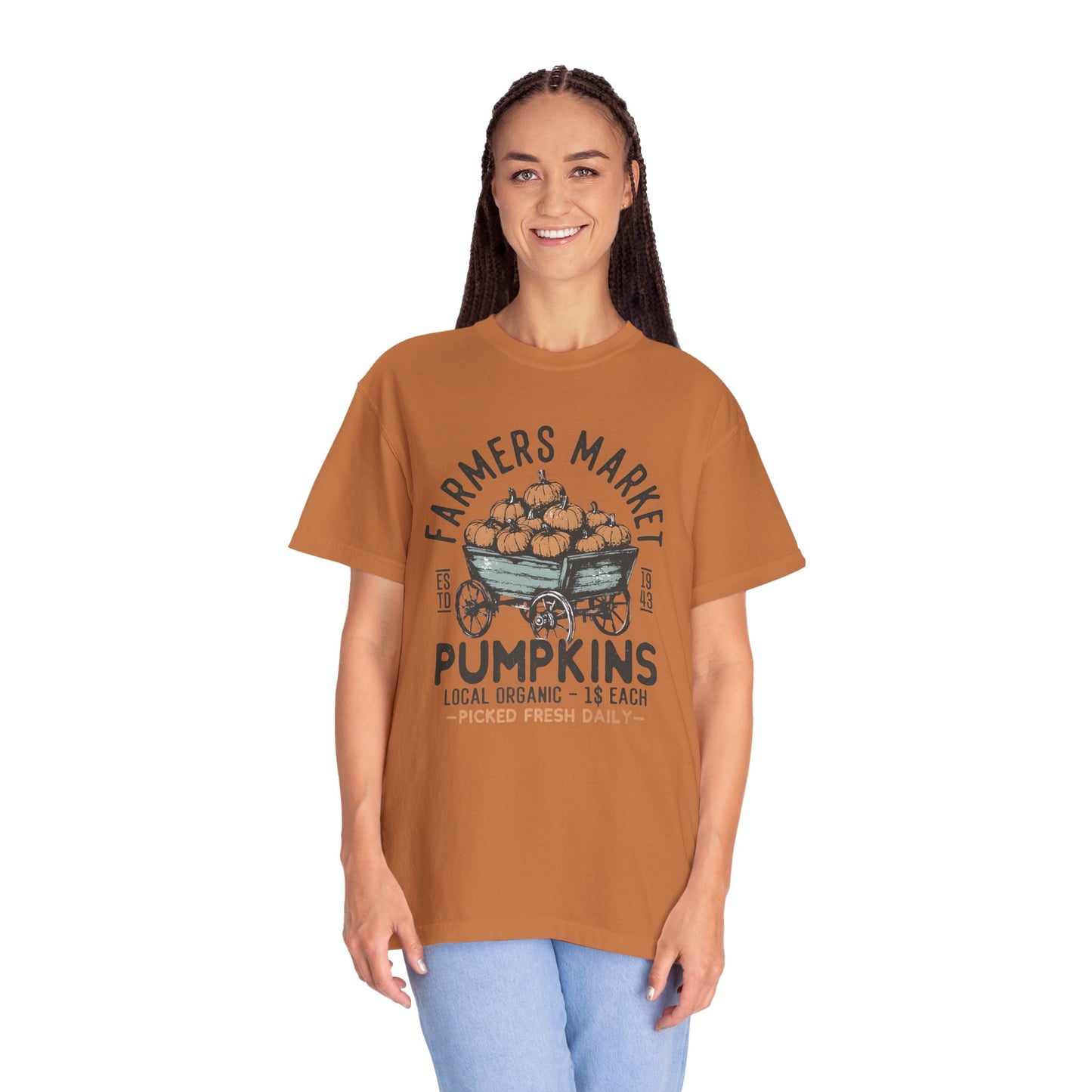 Farmers Market Pumpkin Graphic Unisex T-Shirt