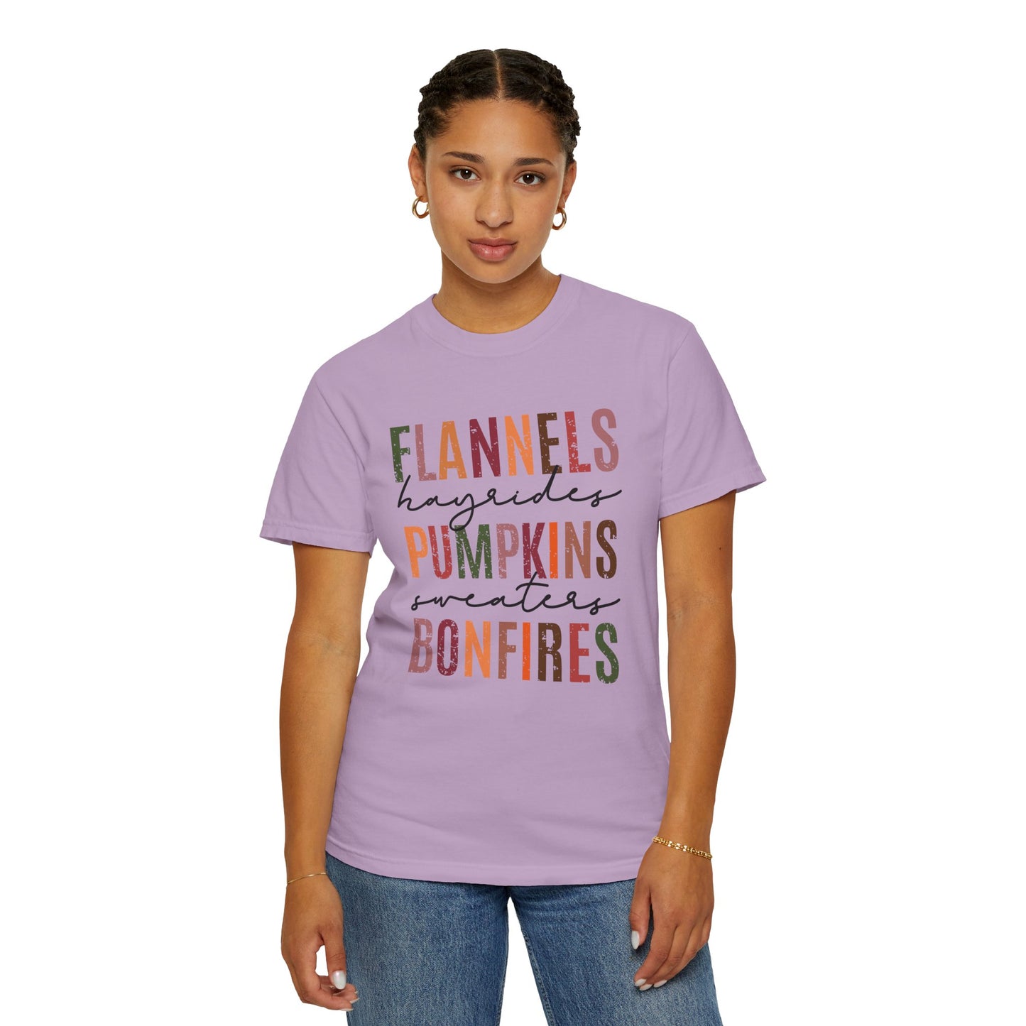 Flannels, Pumpkins, Sweaters & Bonfires Unisex T-Shirt