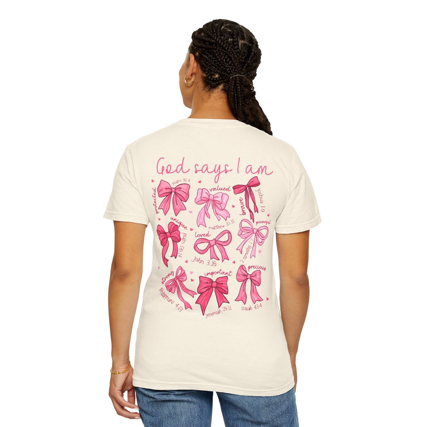 Faith-Inspired Belted Bow Graphic Unisex T-Shirt