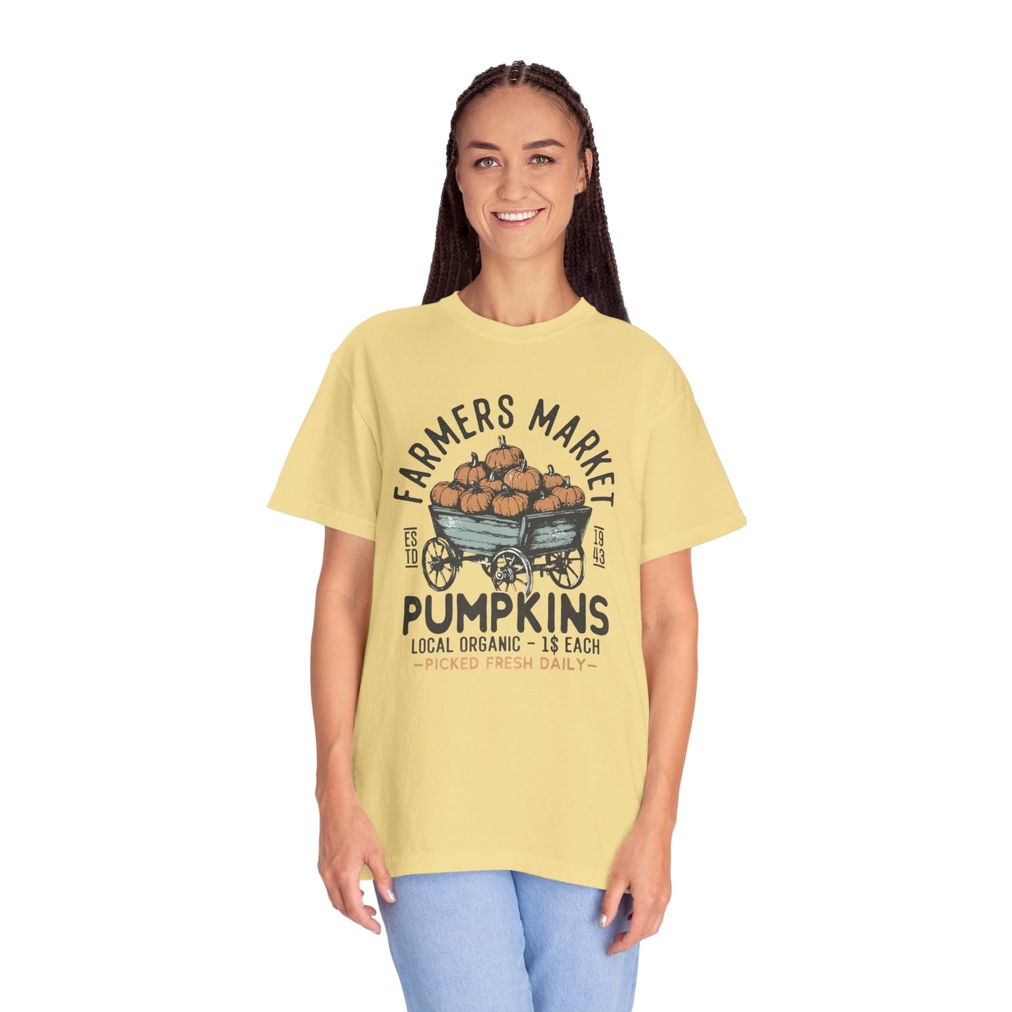 Farmers Market Pumpkin Graphic Unisex T-Shirt
