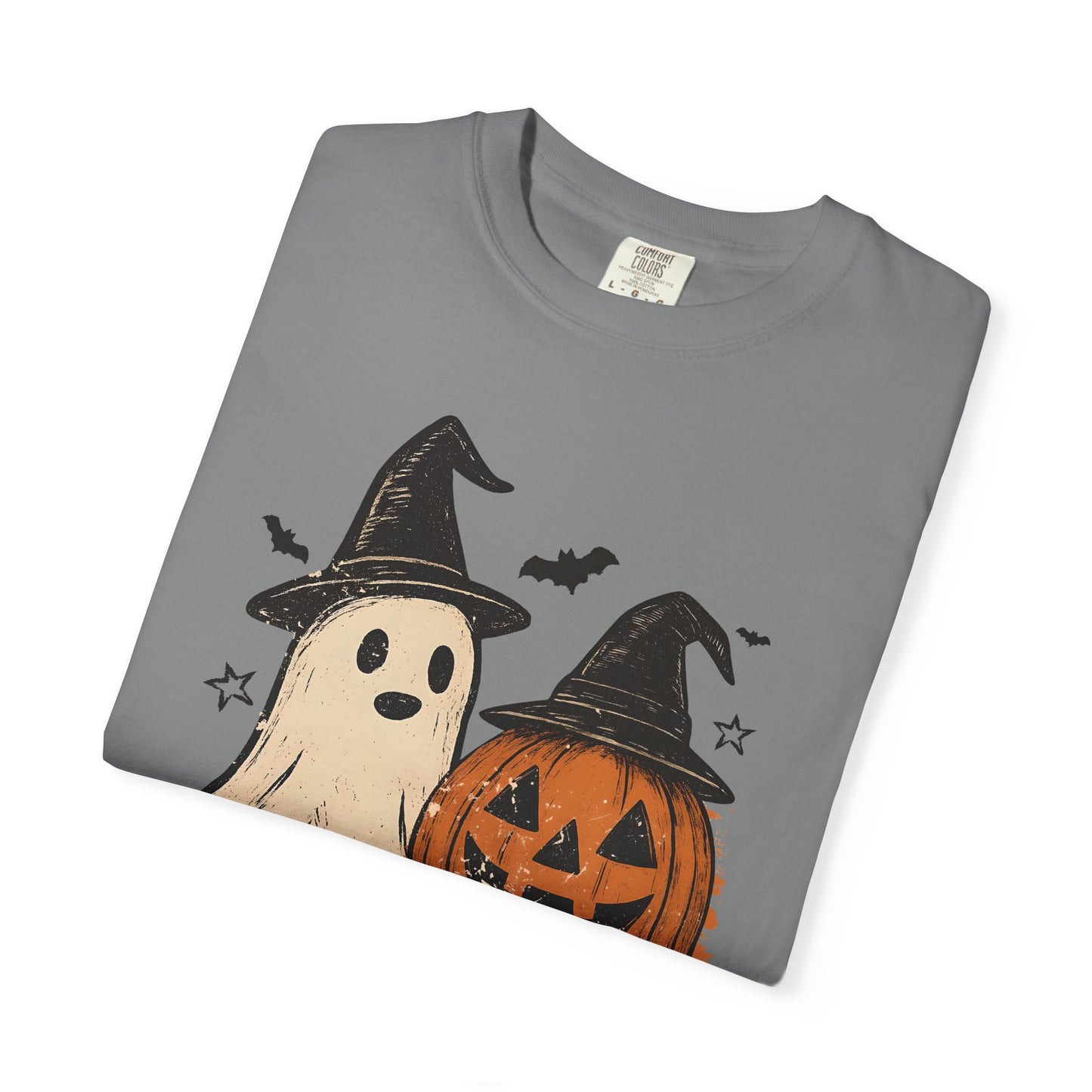 Halloween Ghost and Pumpkin Graphic Unisex T-Shirt