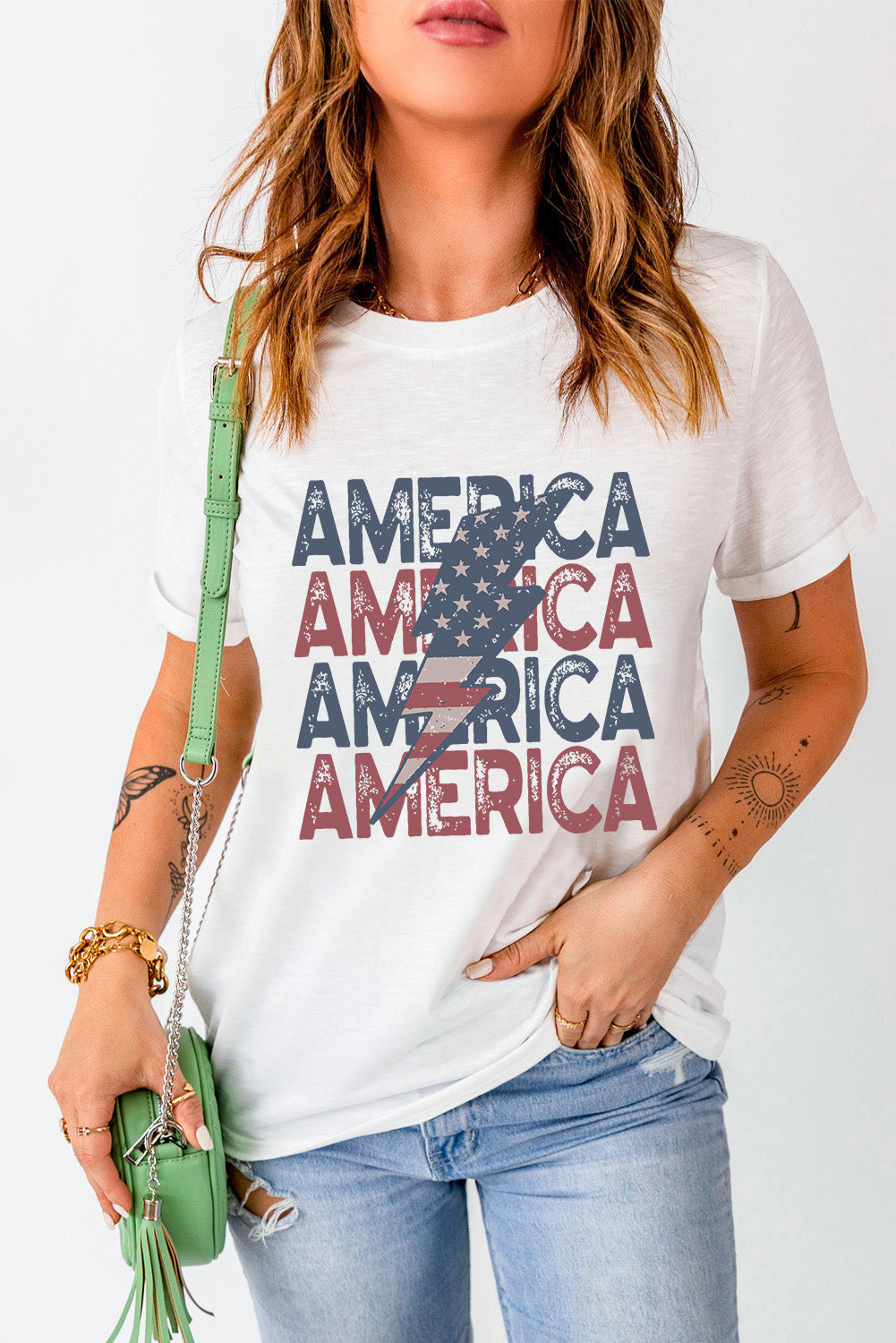 Womens America Graphic T-Shirt