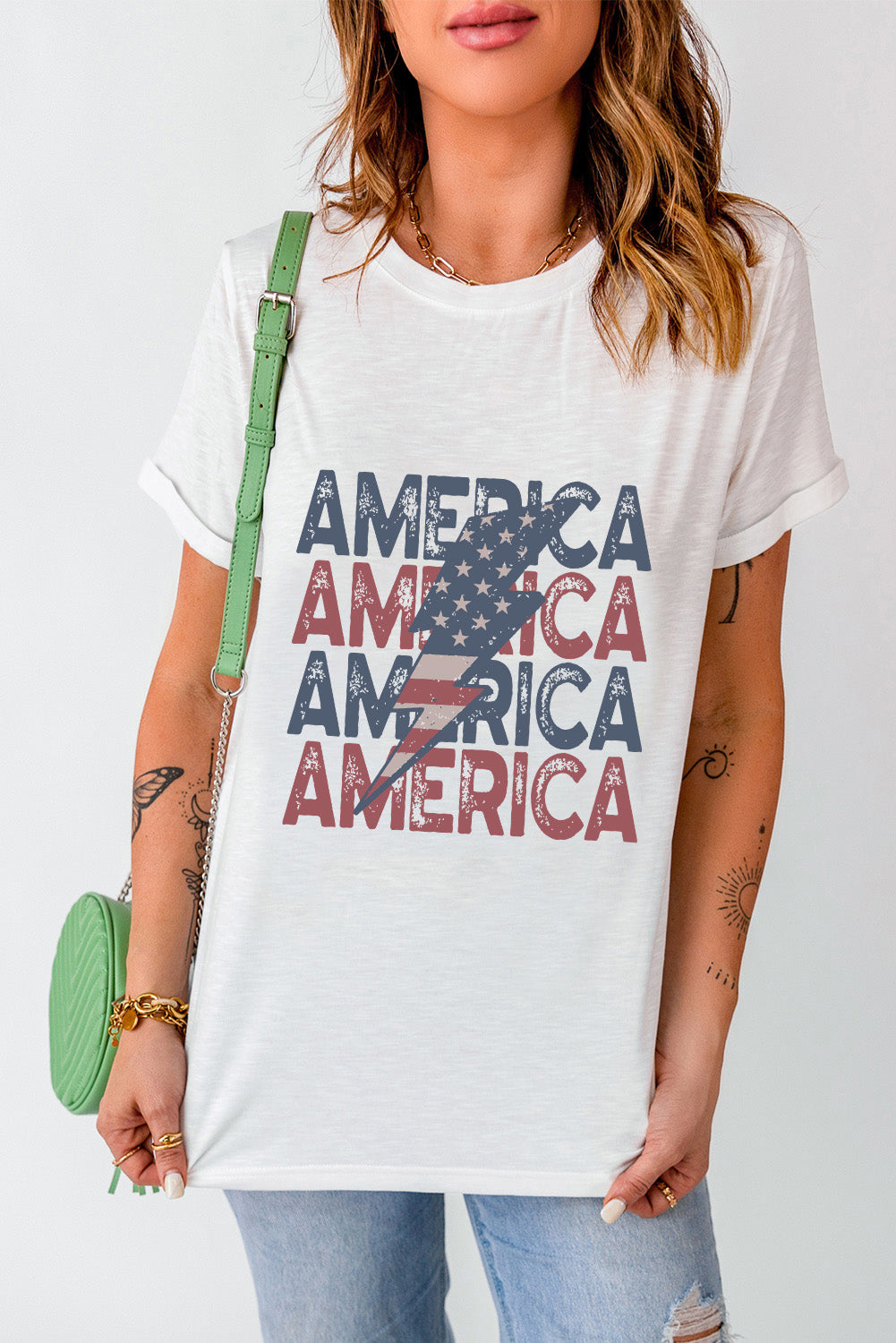 Womens America Graphic T-Shirt